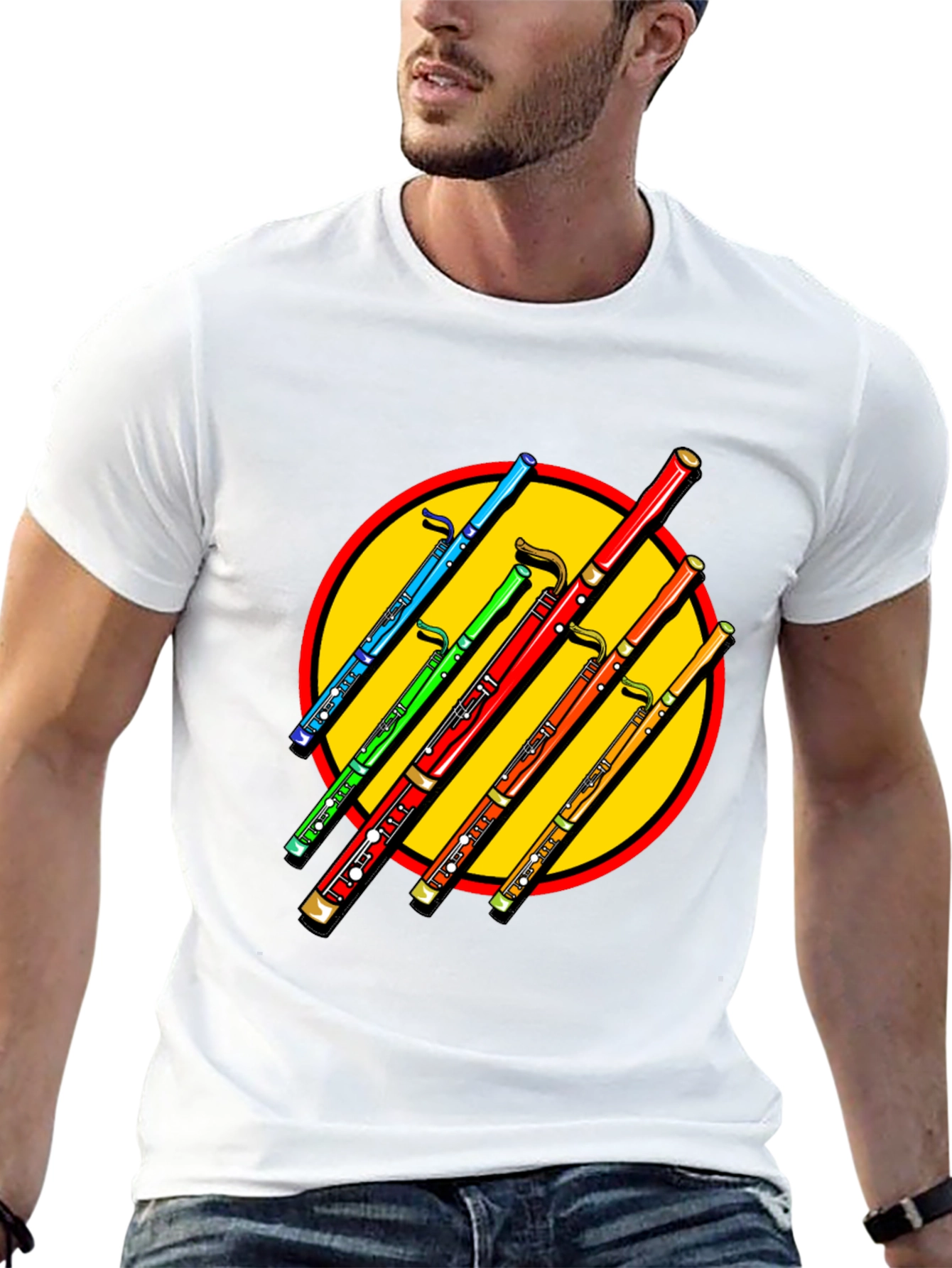 Colorful Bassoon Graphic Tee