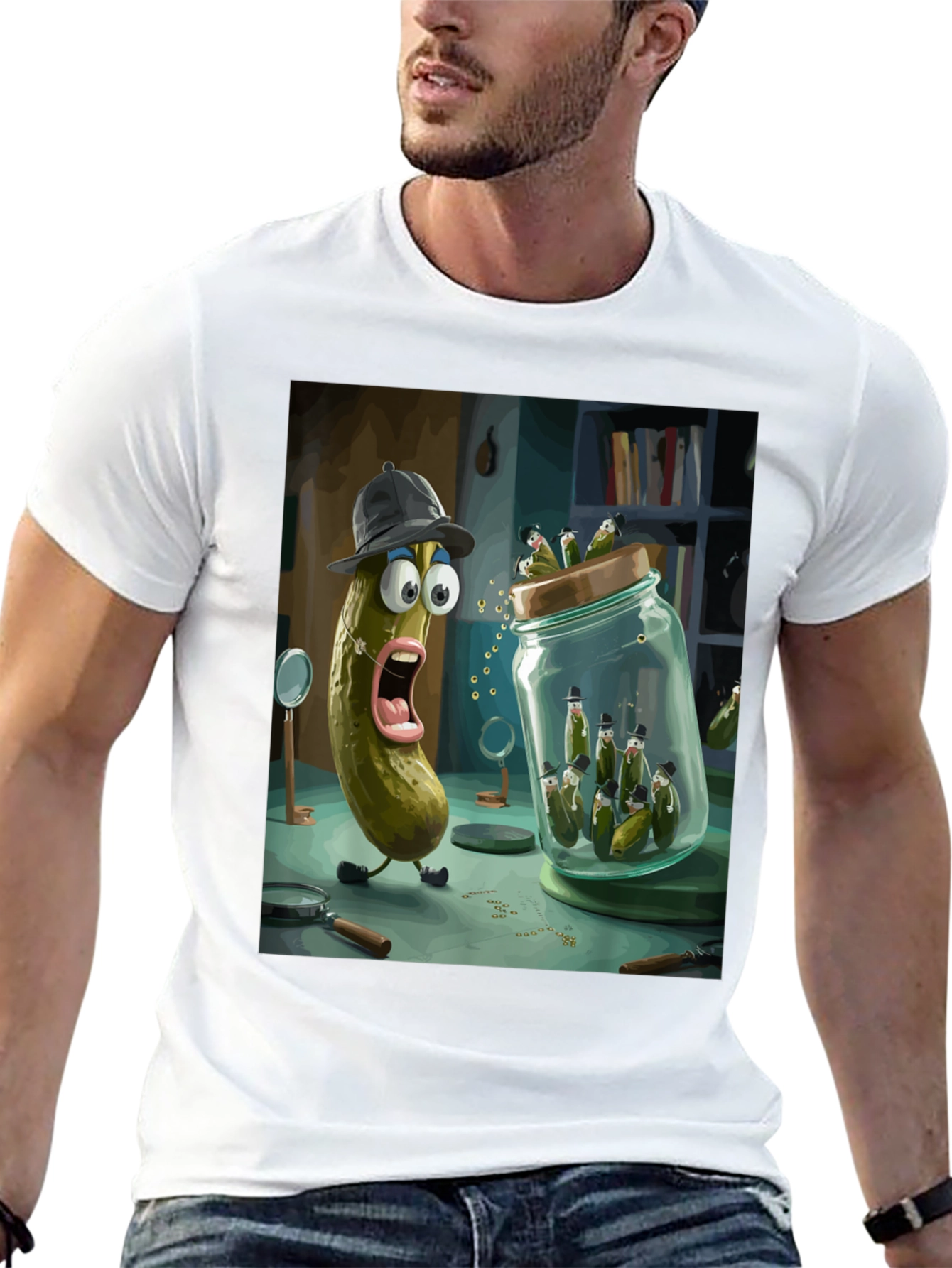 Pickle Detective Graphic T-Shirt
