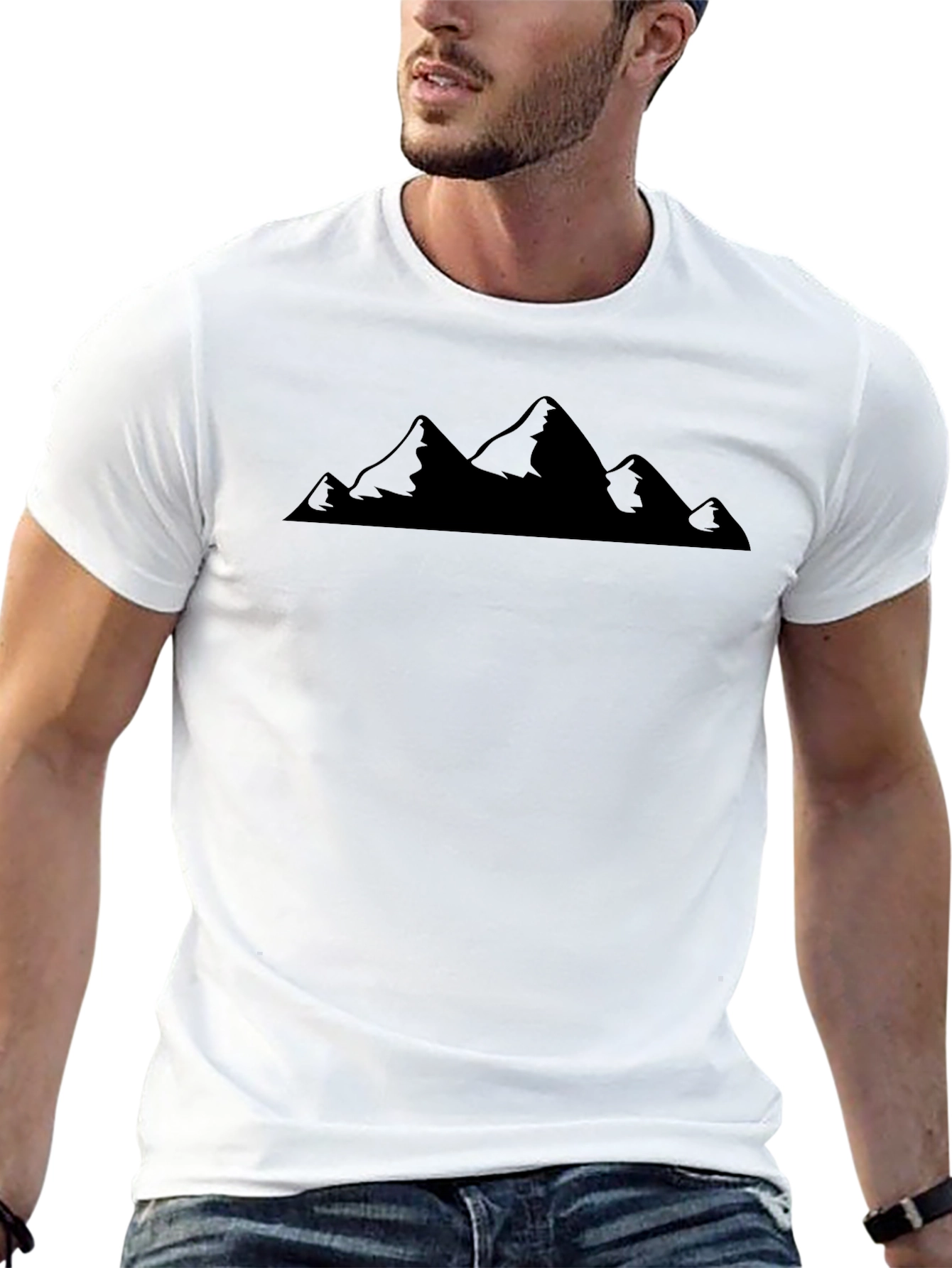 Mountain Silhouette Black T-Shirt