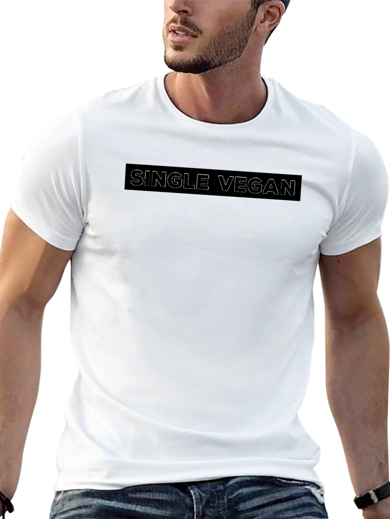 Single Vegan Black T-Shirt