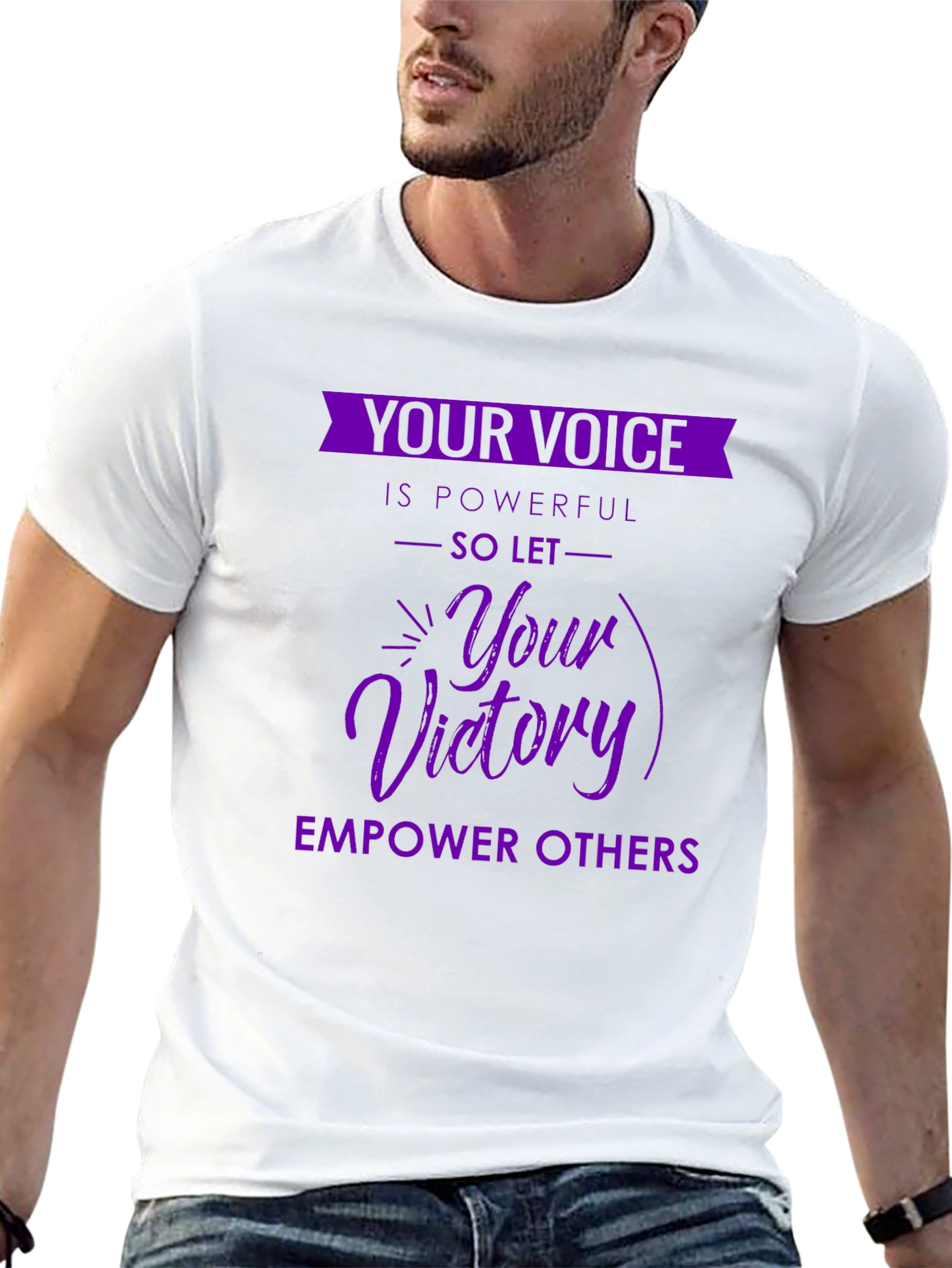 Empowering Purple Graphic T-Shirt