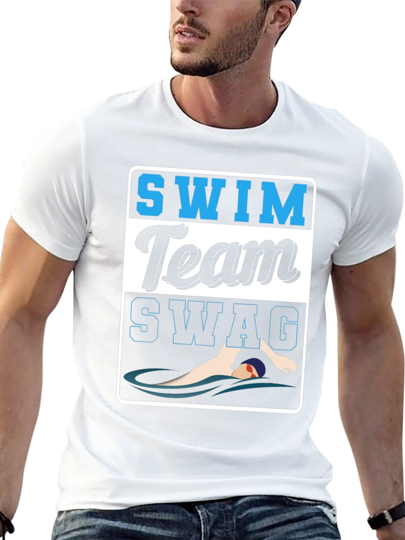 Swim Team SWAG Black T-Shirt