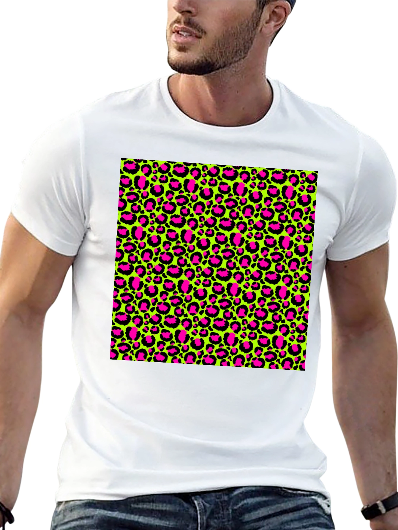 Wild Style T-Shirt: Neon Leopard Print Tee