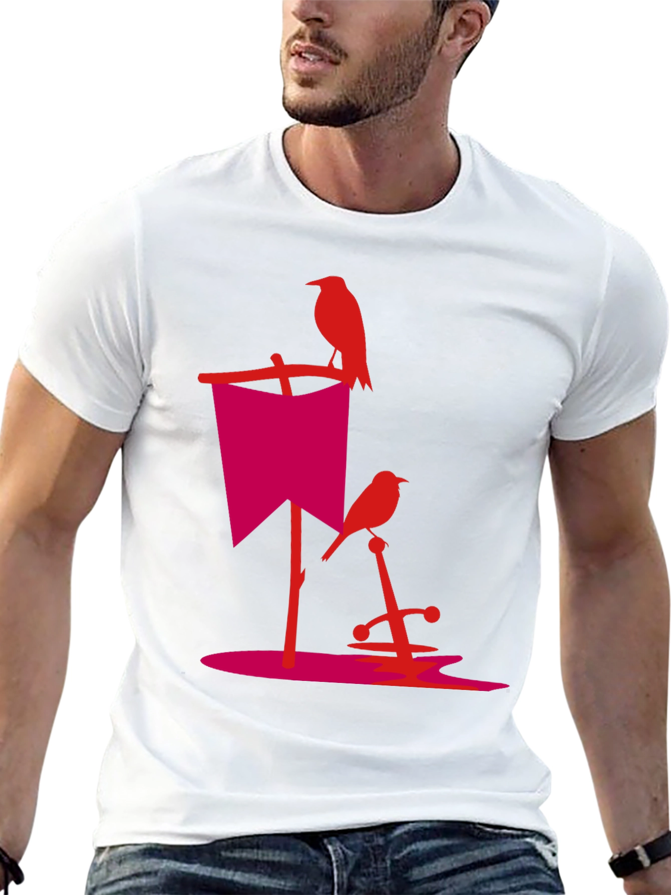 Raven & Sword Graphic Tee - Edgy Streetwear