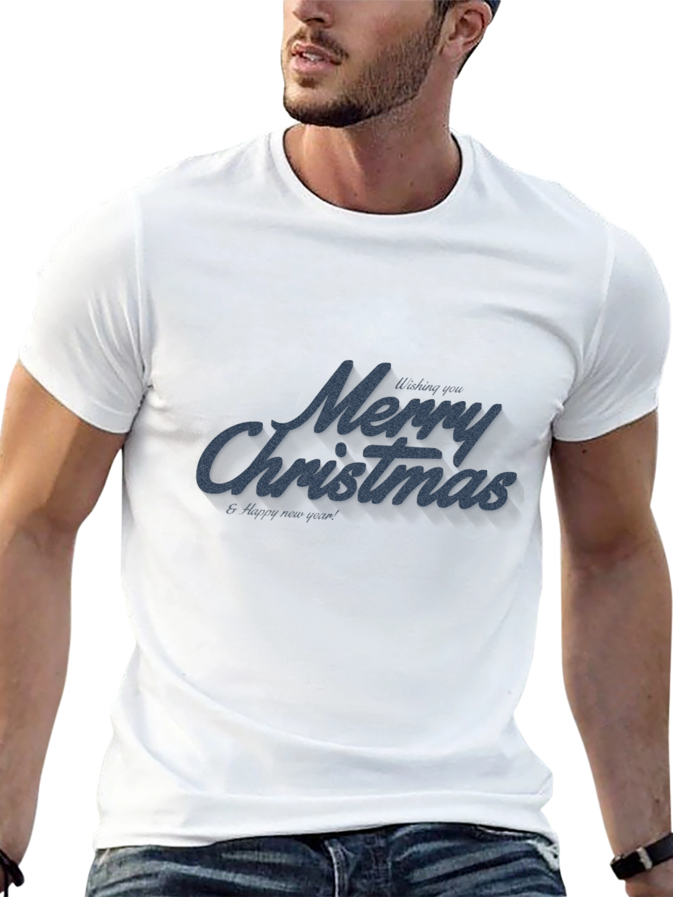 Merry Christmas Graphic Tee - Stylish Holiday T-Shirt