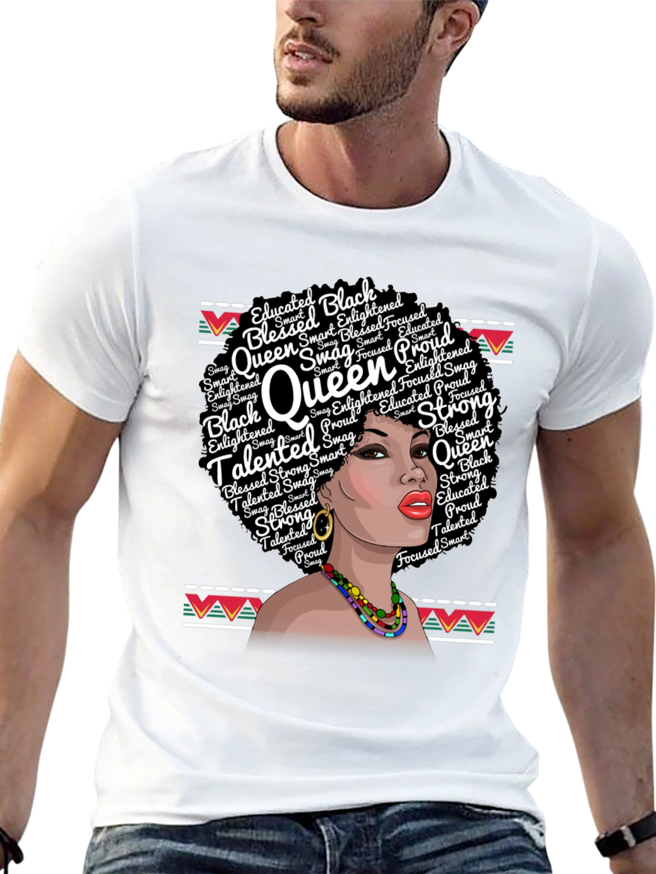 Black Queen T-Shirt - Educated Blessed Strong