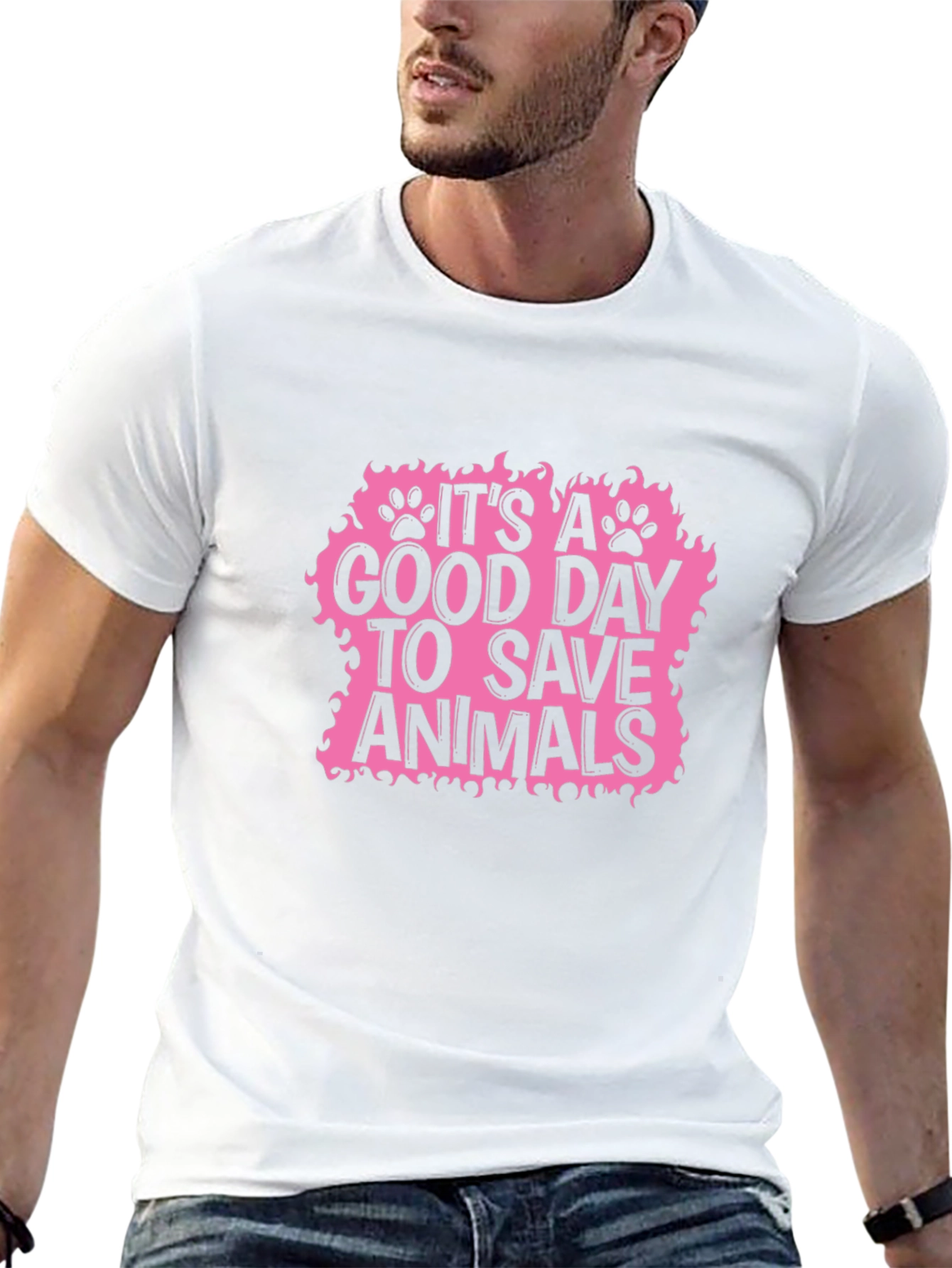 Save Animals Graphic Tee - Black