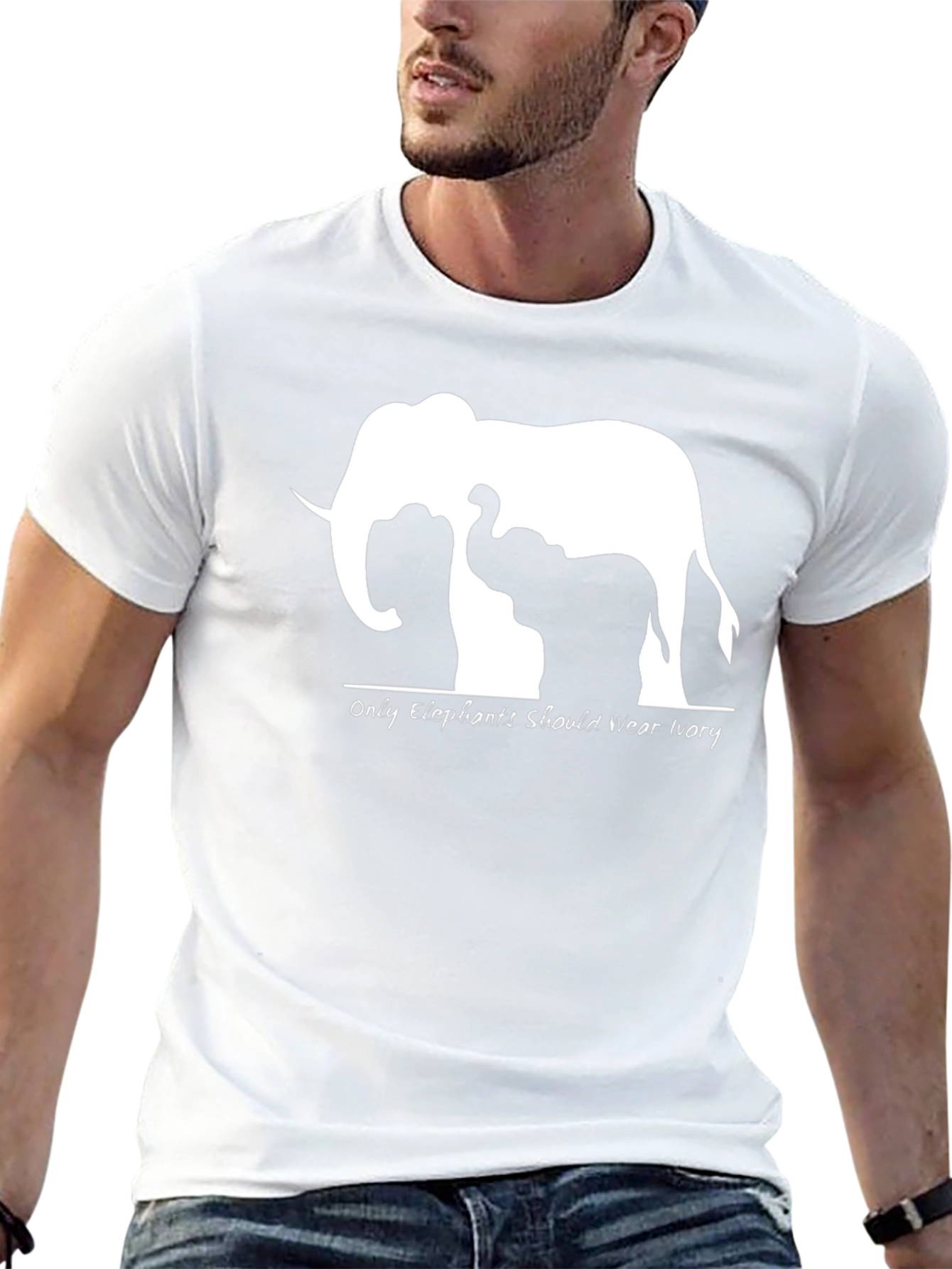 Elephant Ivory Graphic T-Shirt