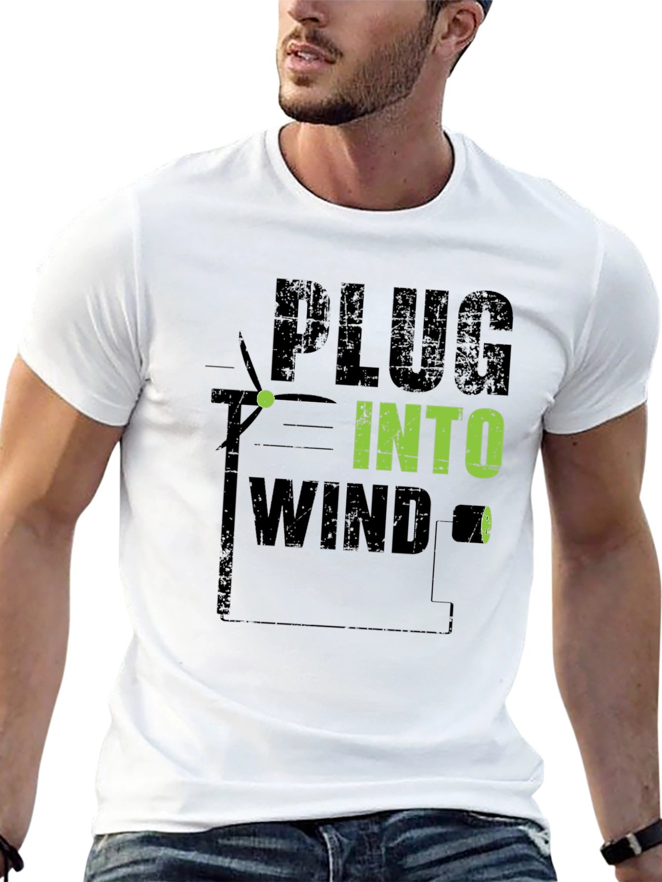 Plug Into Wind T-Shirt - Eco-Friendly Style