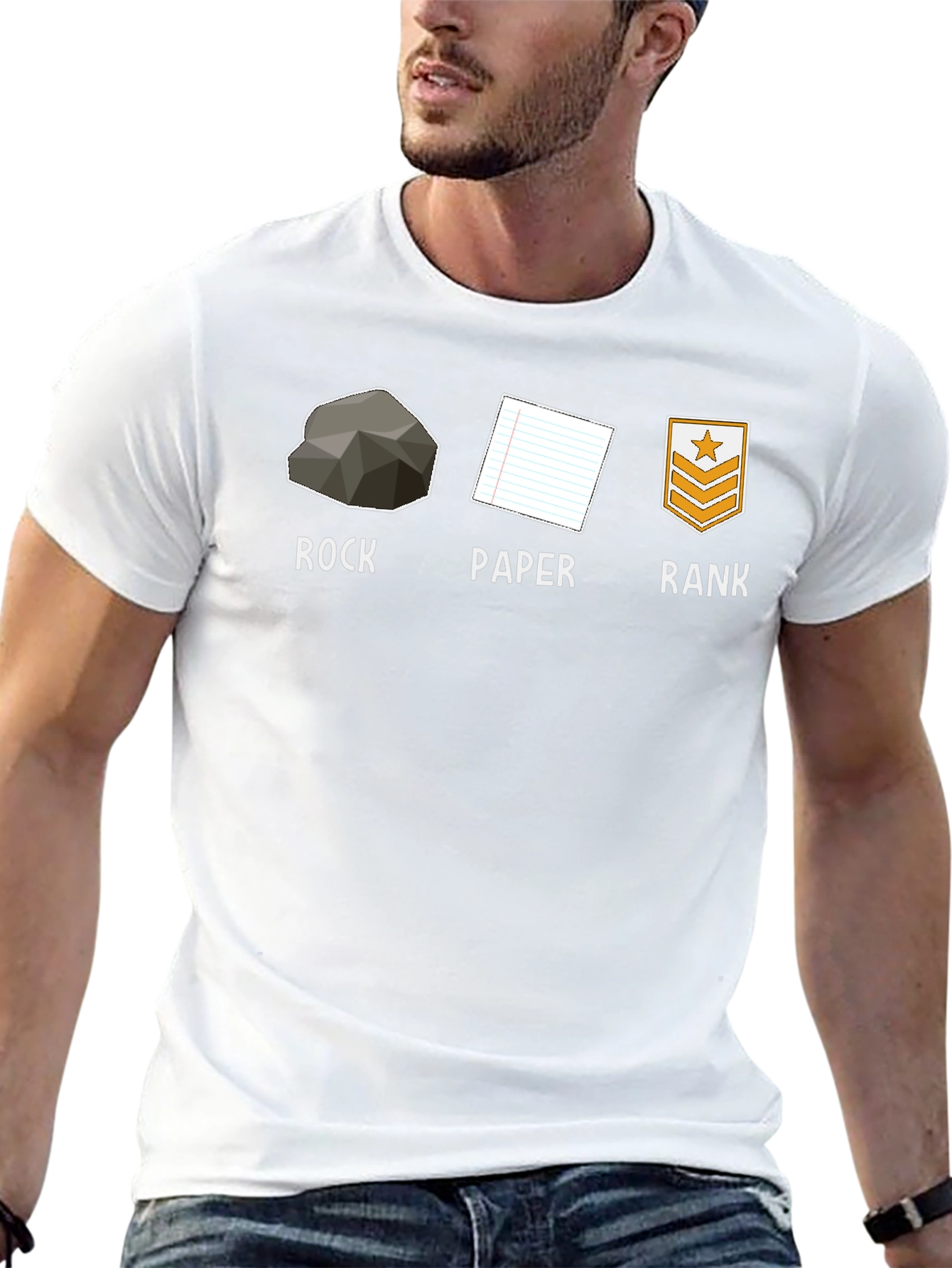Rock Paper Rank Funny T-Shirt