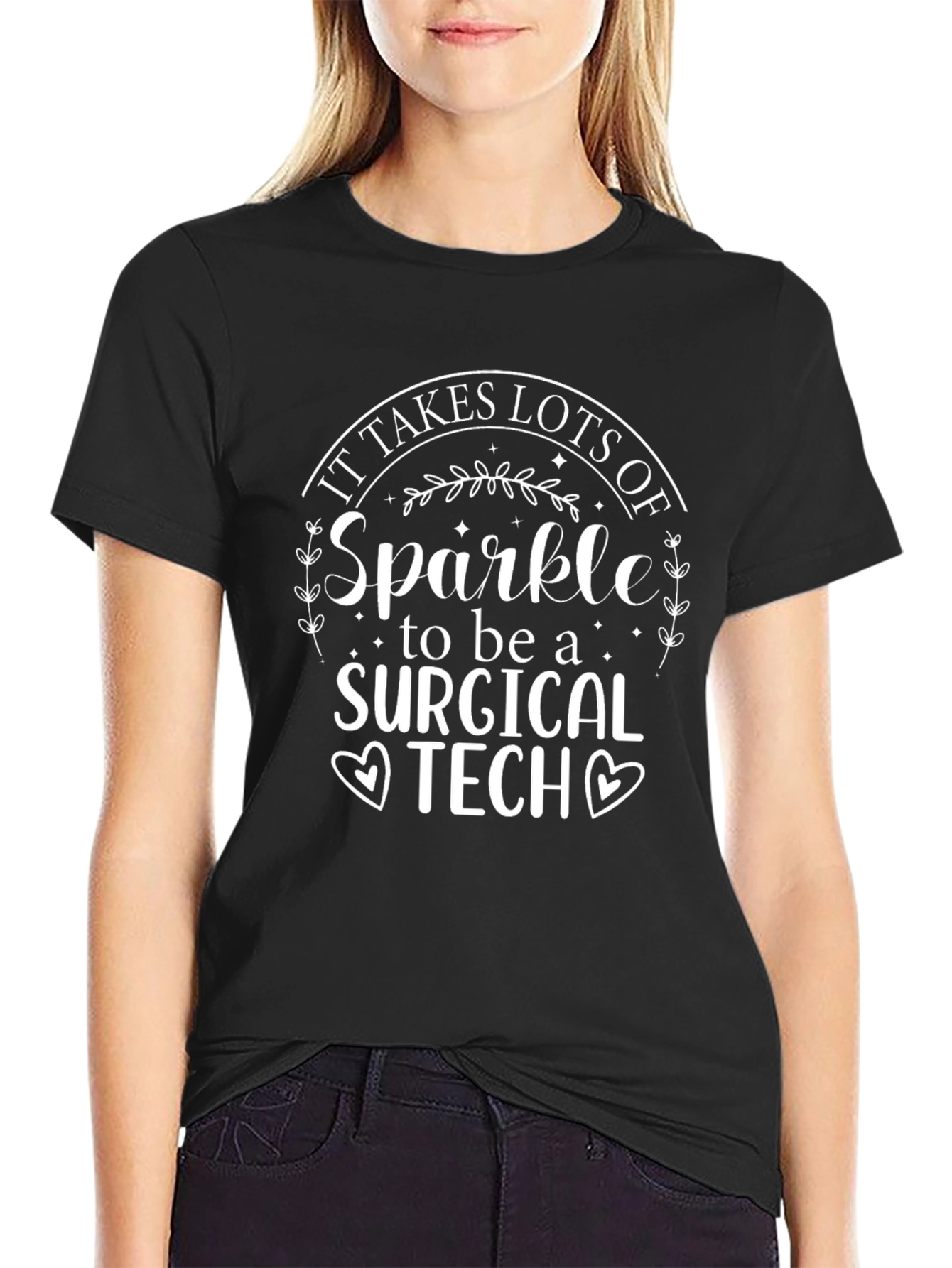 Surgical Tech Sparkle Graphic T-Shirt