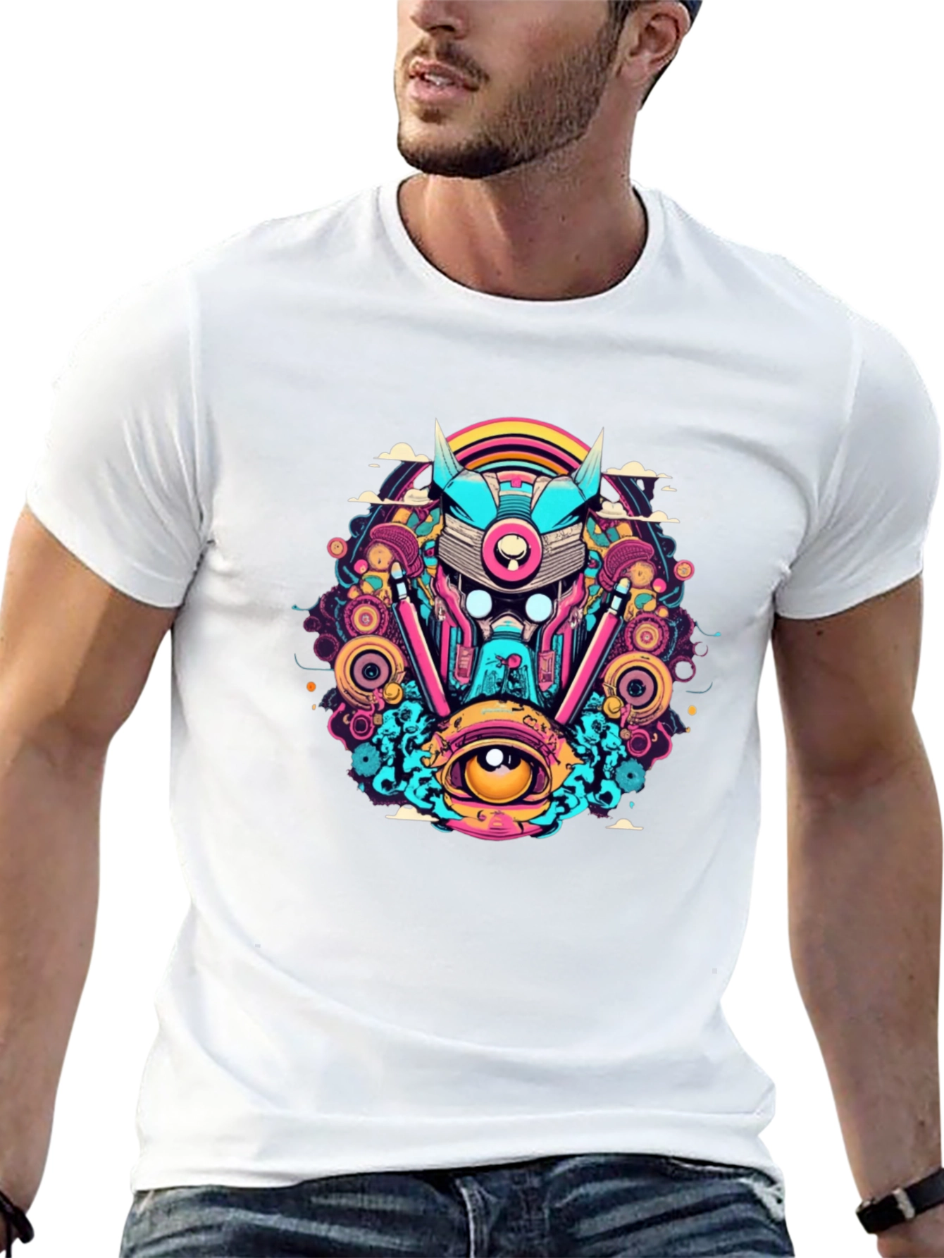 Cyberpunk Graphic T-Shirt - Vivid Design