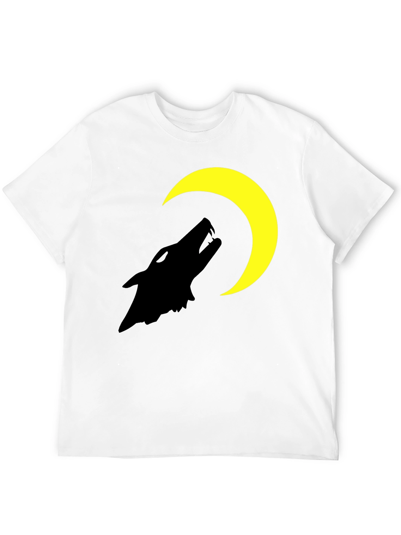 Wolf Moon Graphic T-Shirt - Black Cotton Tee