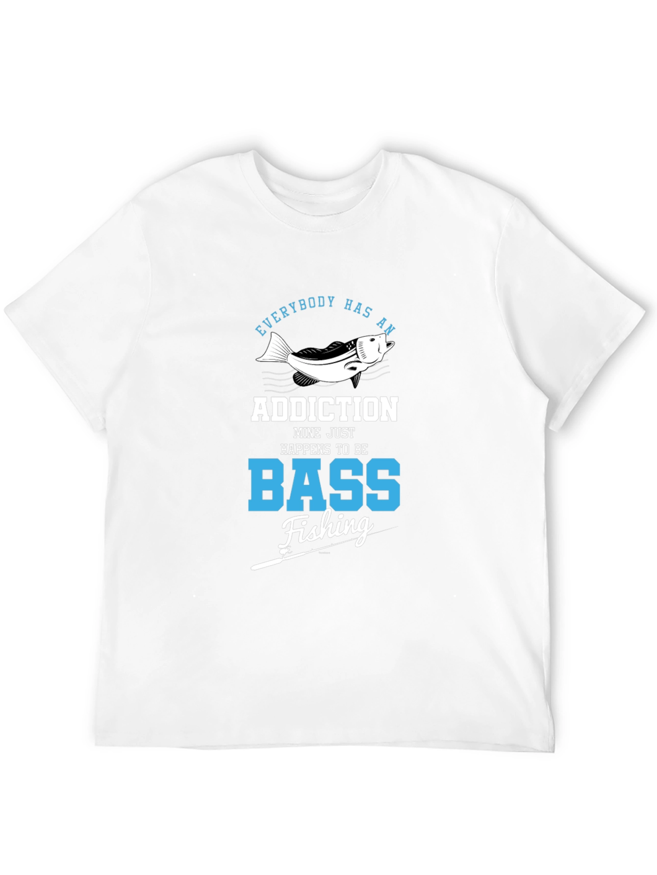 Bass Fishing Addiction T-Shirt - Mens Funny Tee