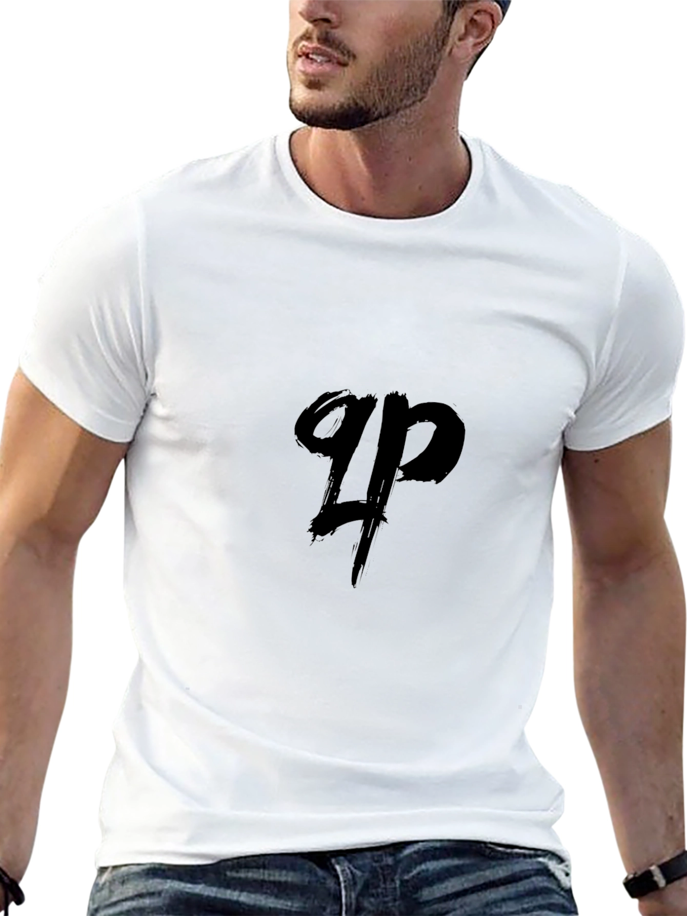 Mens Black Graphic T-Shirt - QP Design