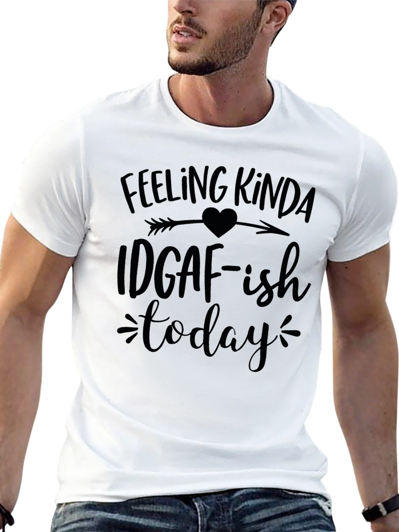 Feeling Kinda IDGAF-ish Today Black T-Shirt