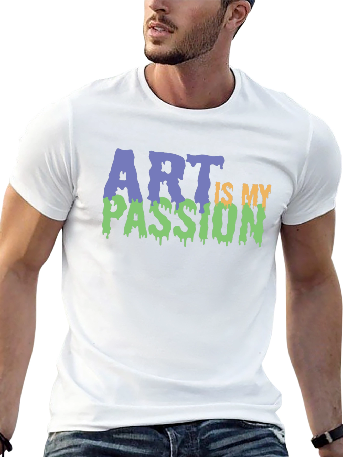 Art is My Passion Graphic Tee - Black Cotton