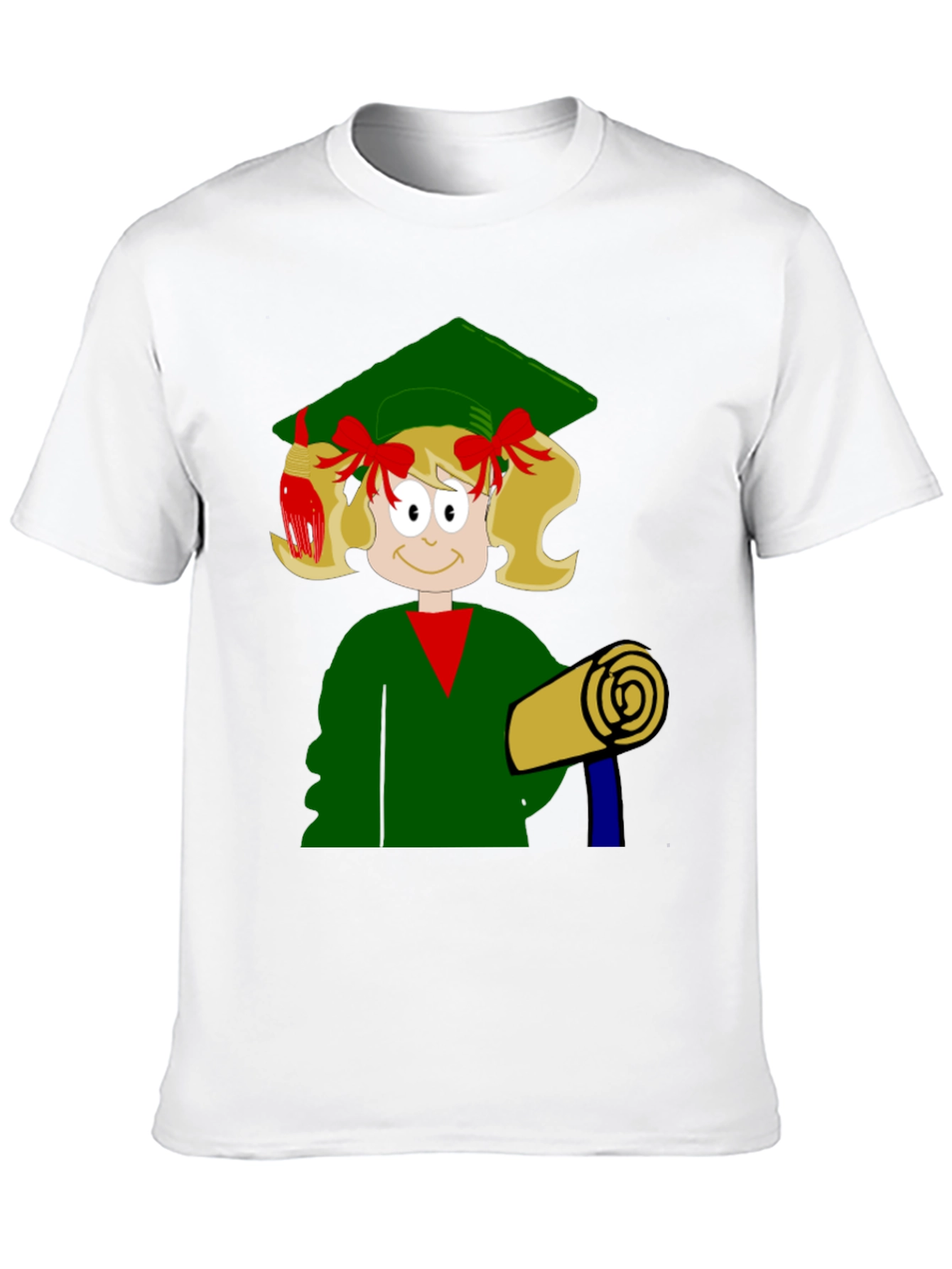 Graduation Girl Cartoon T-Shirt