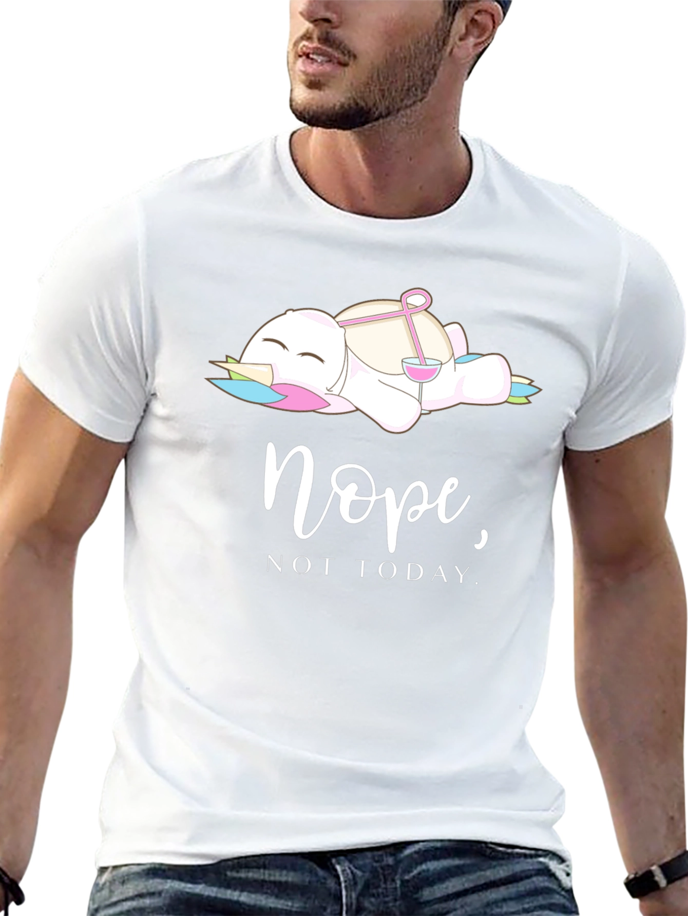 Nope Not Today Lazy Unicorn T-Shirt