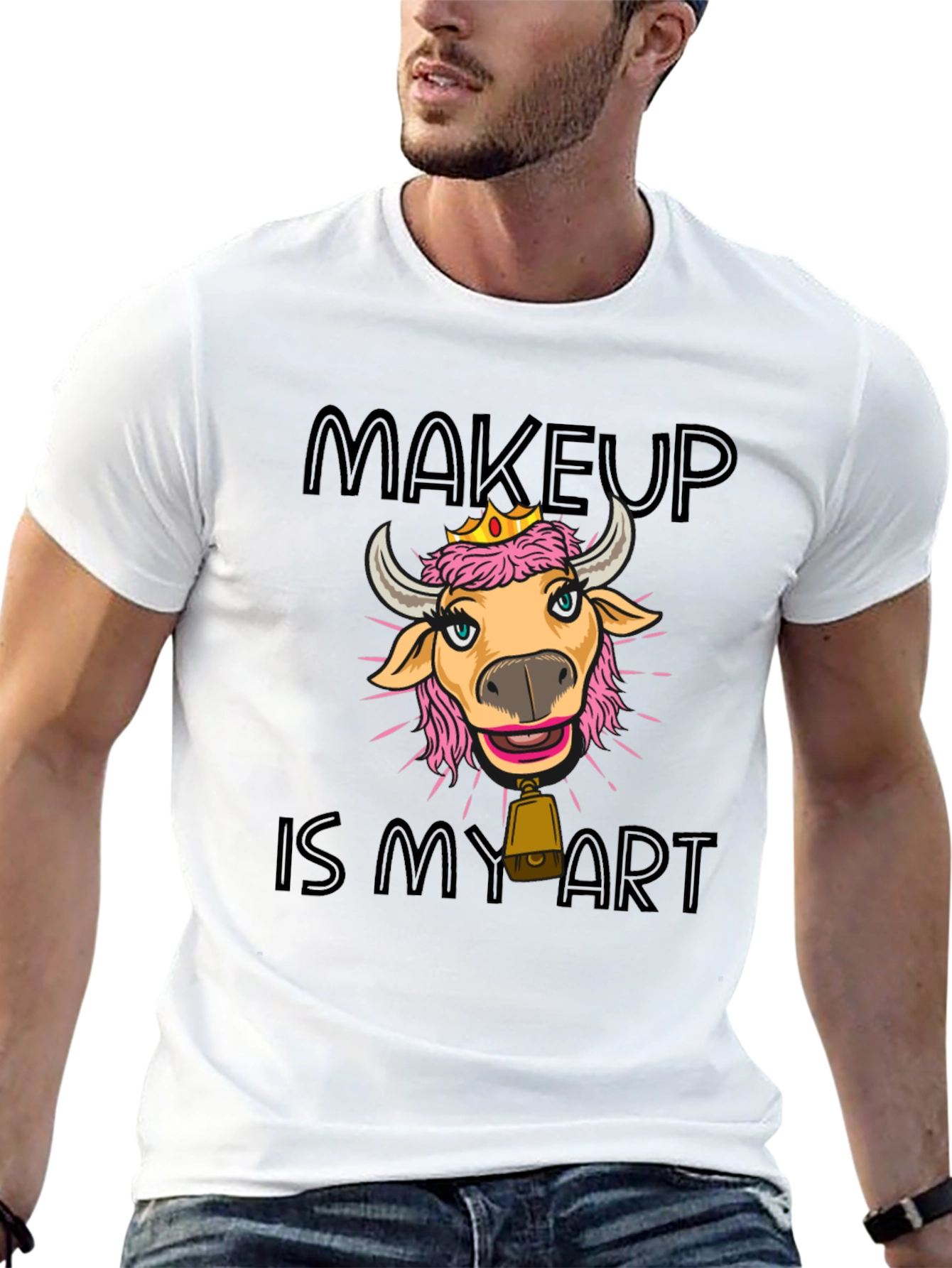 Makeup is My Art Cow T-Shirt