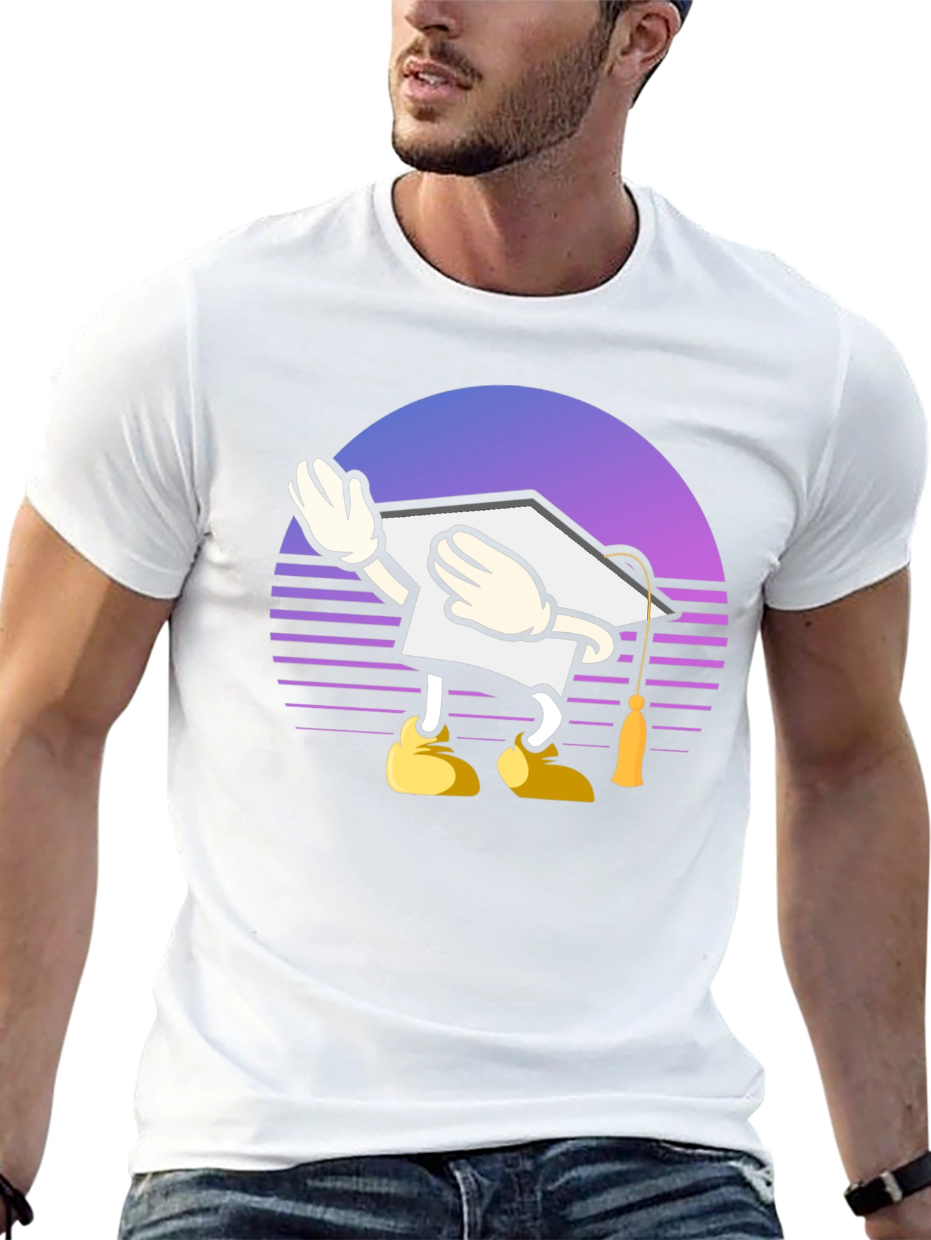 Graduation Cartoon Graphic T-Shirt