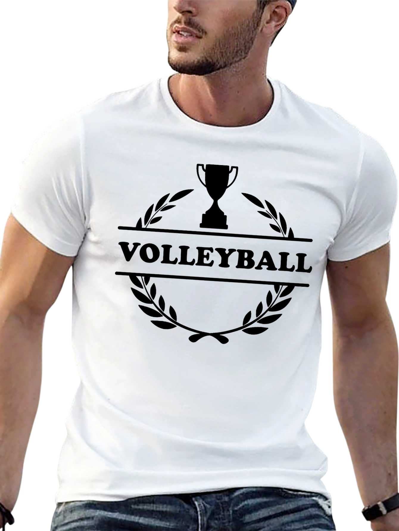 Volleyball Trophy Graphic Tee - Stylish Sportswear