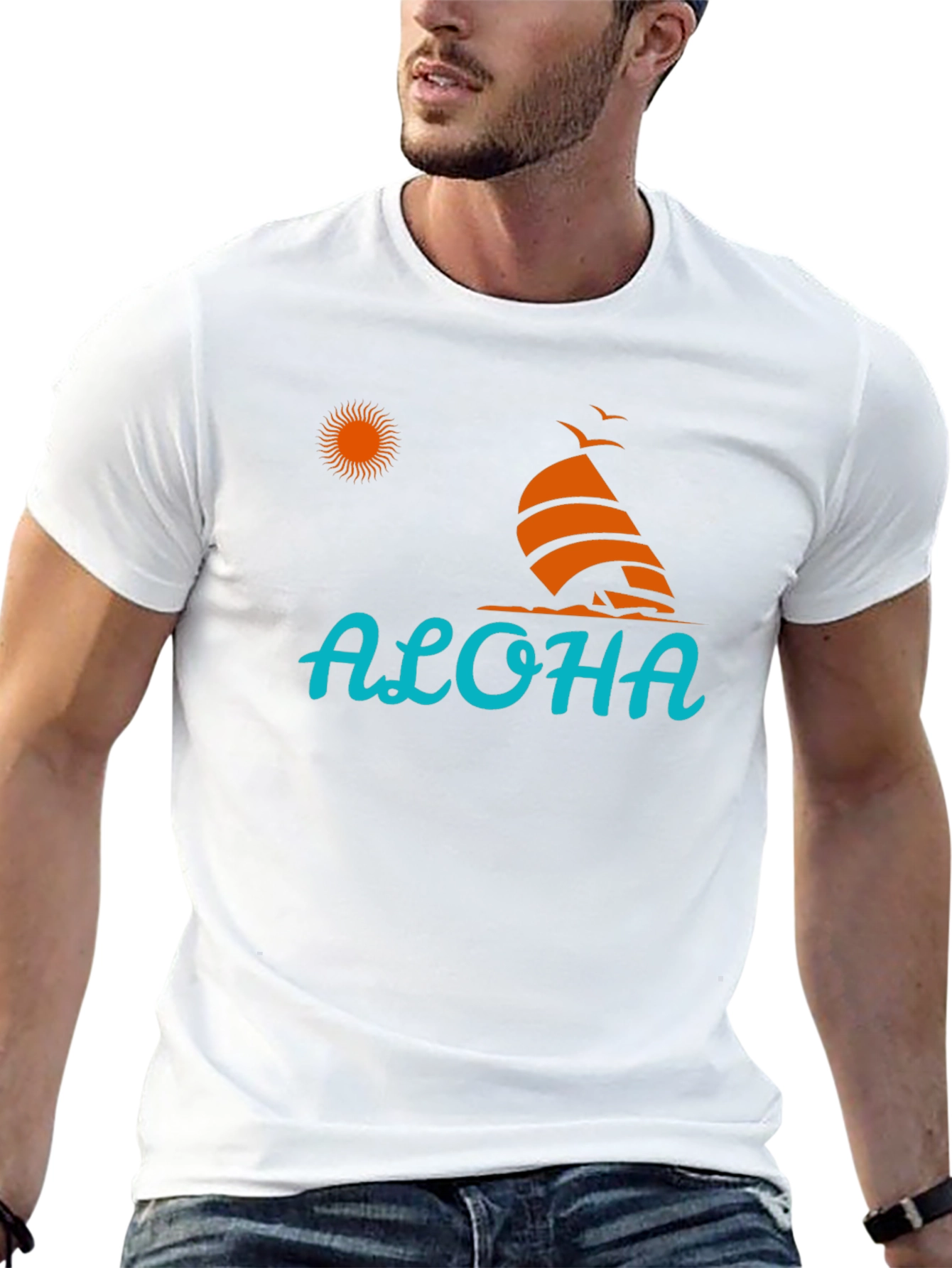 Aloha Graphic Tee - Black - Tropical Vibe