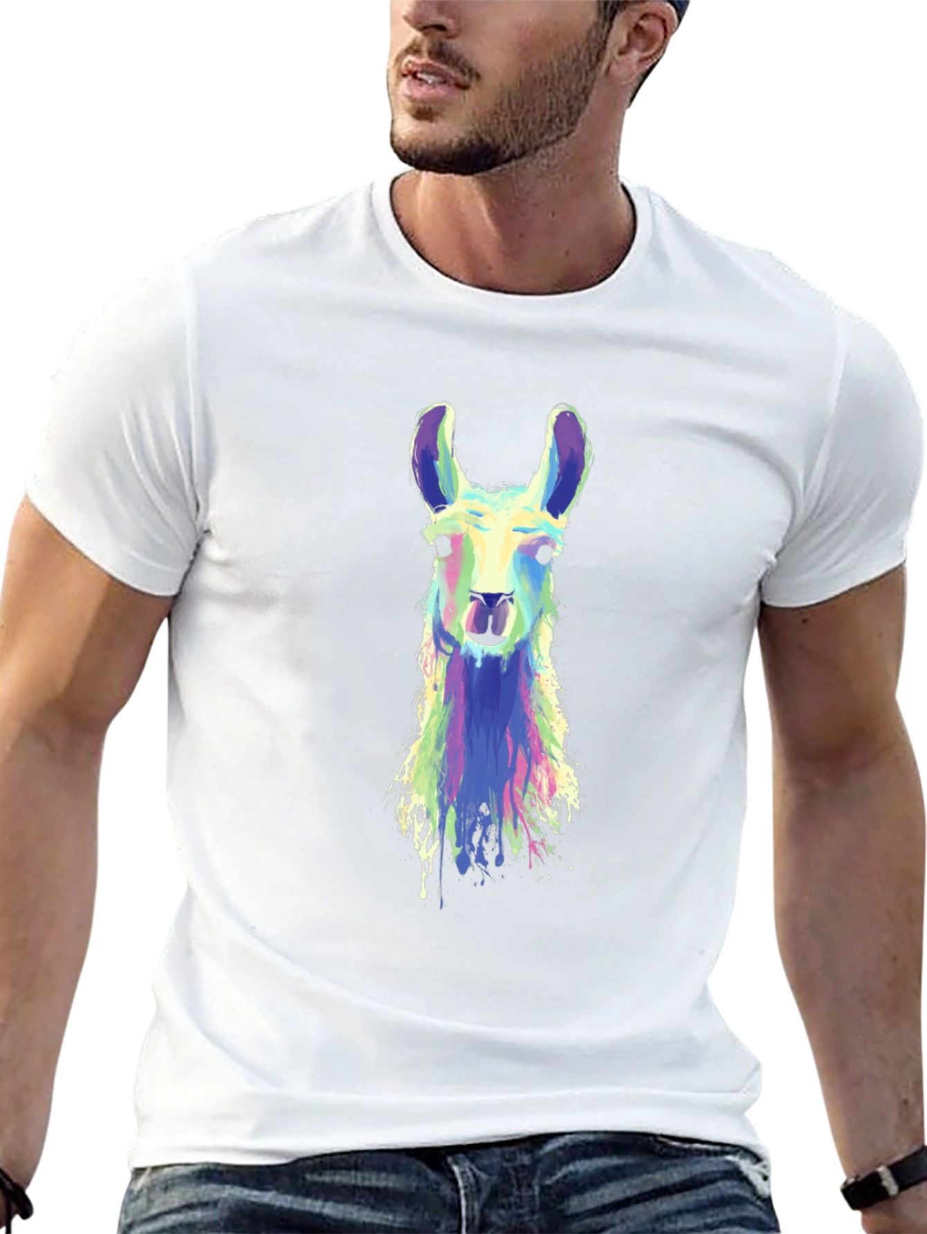 Llama Graphic Black T-Shirt