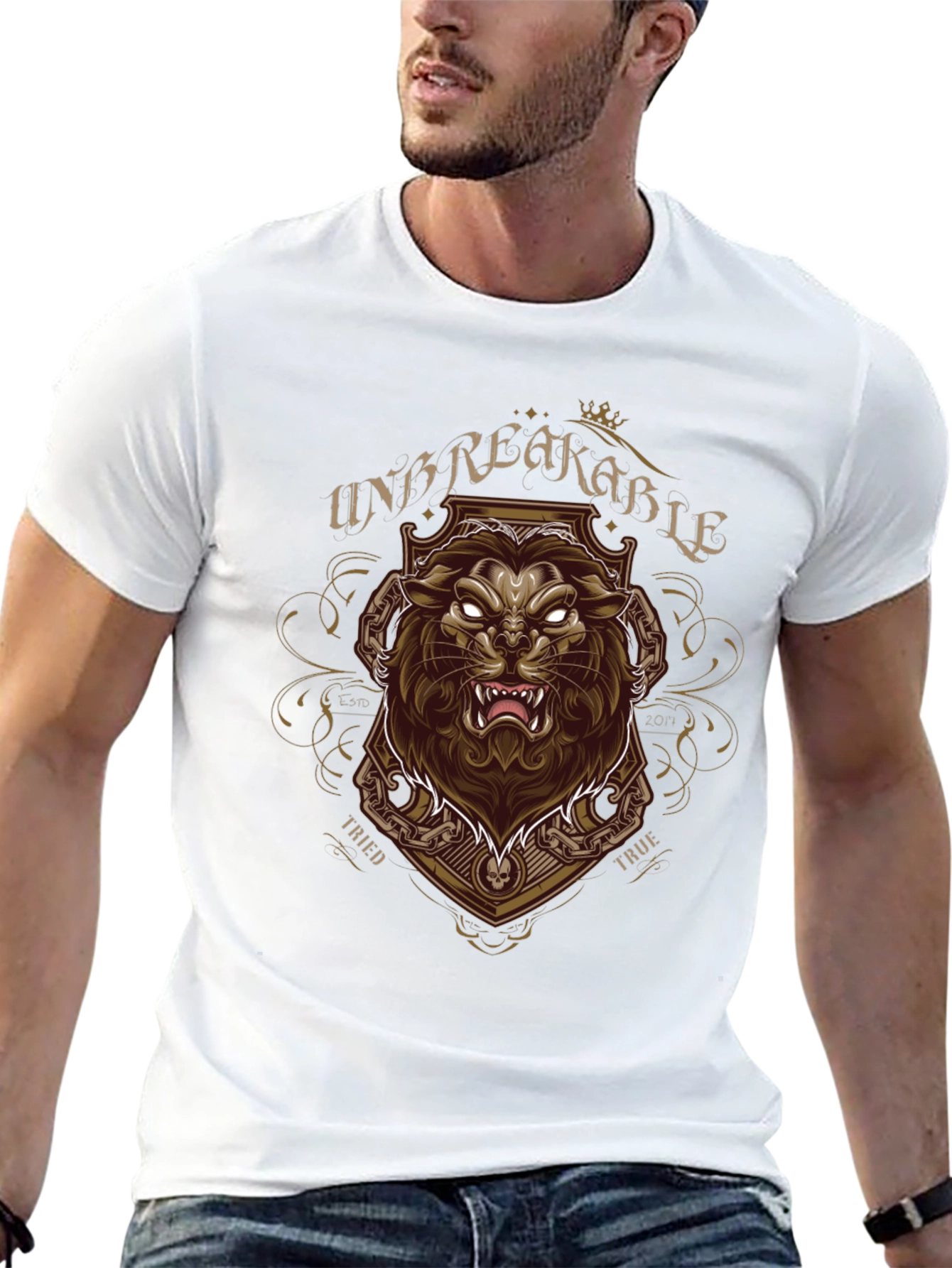 Unbreakable Lion Graphic Tee - Bold Streetwear
