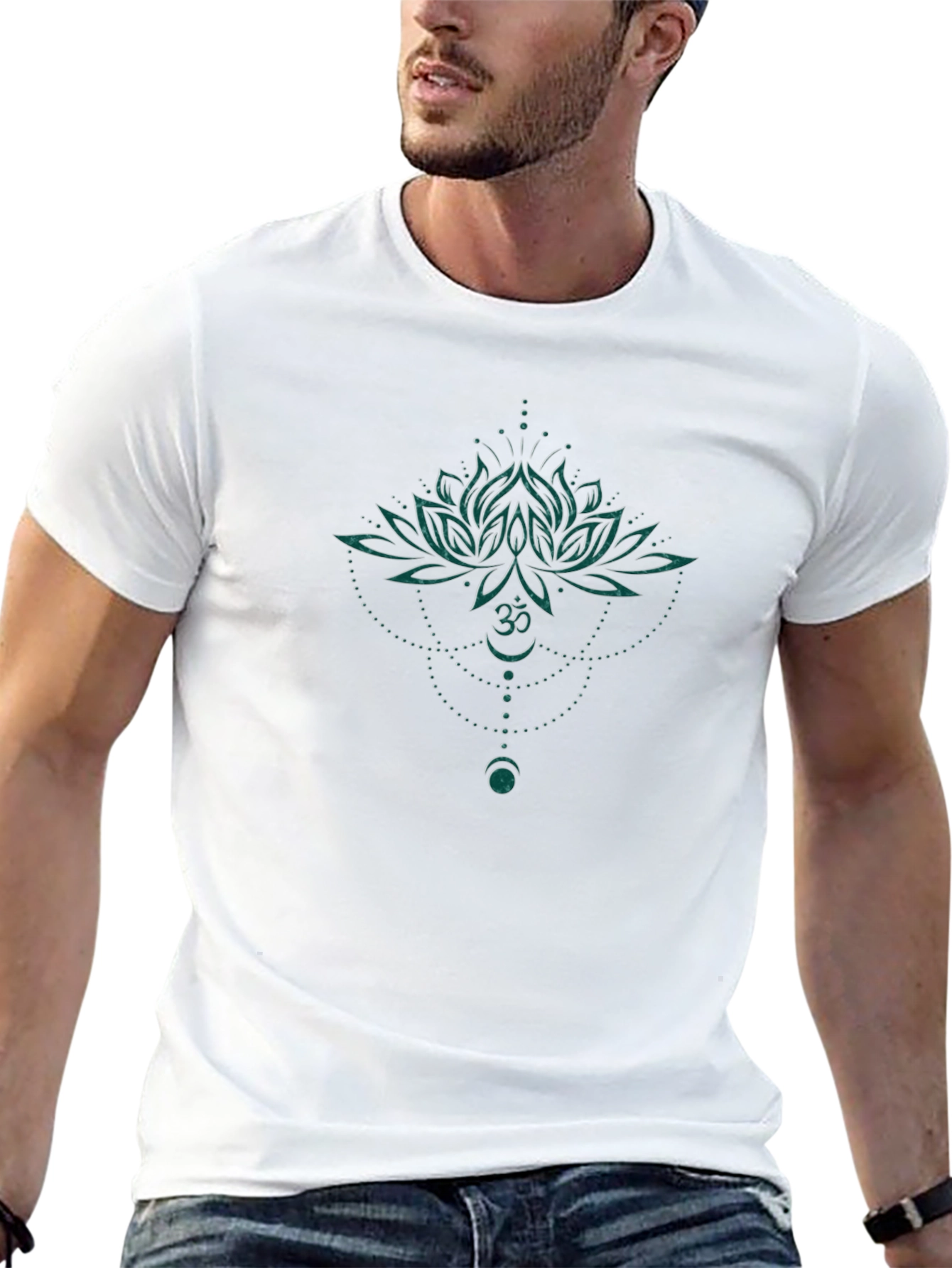 Lotus Flower Om Symbol Graphic Tee
