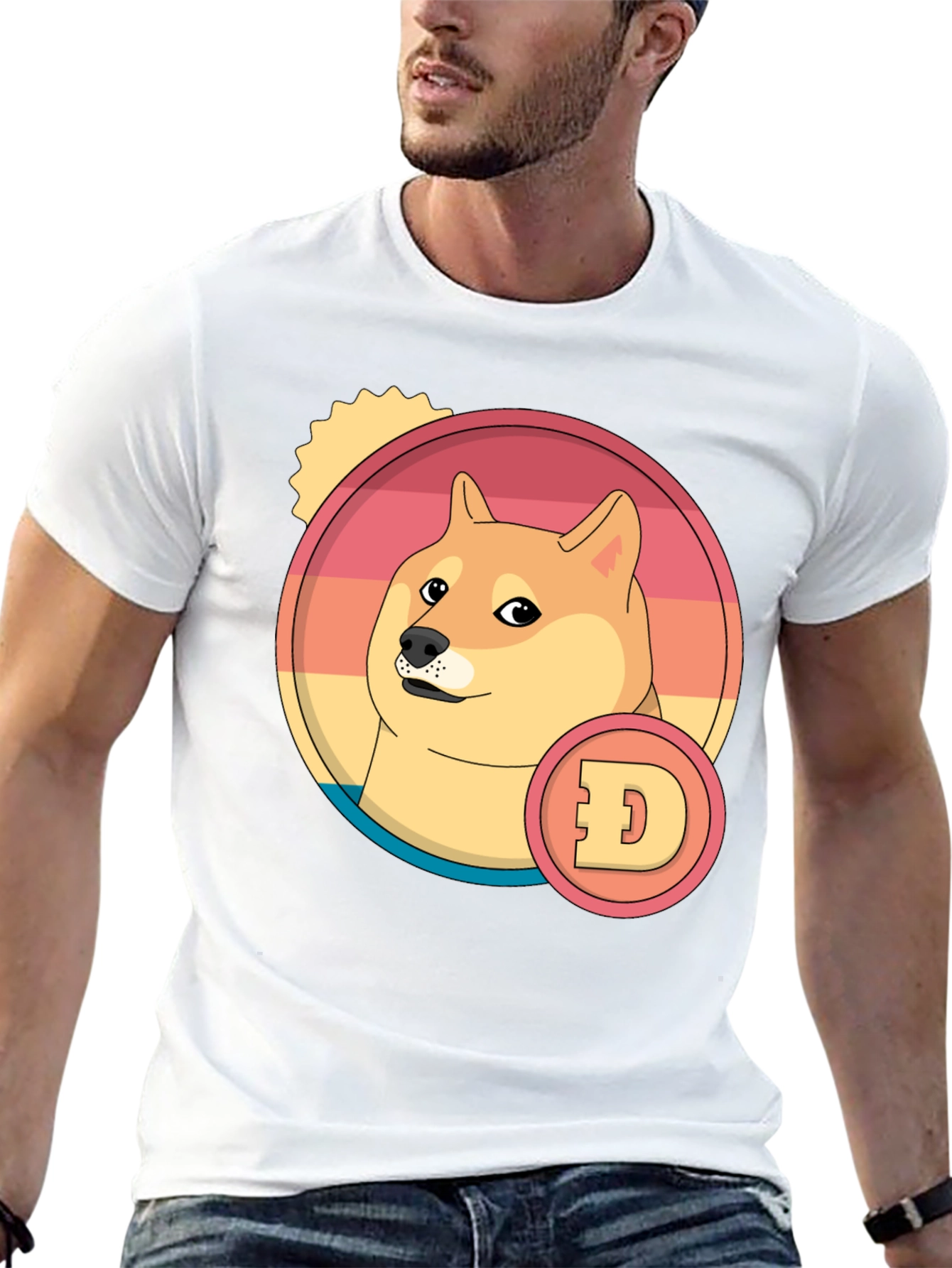 Doge Meme Coin Retro T-Shirt