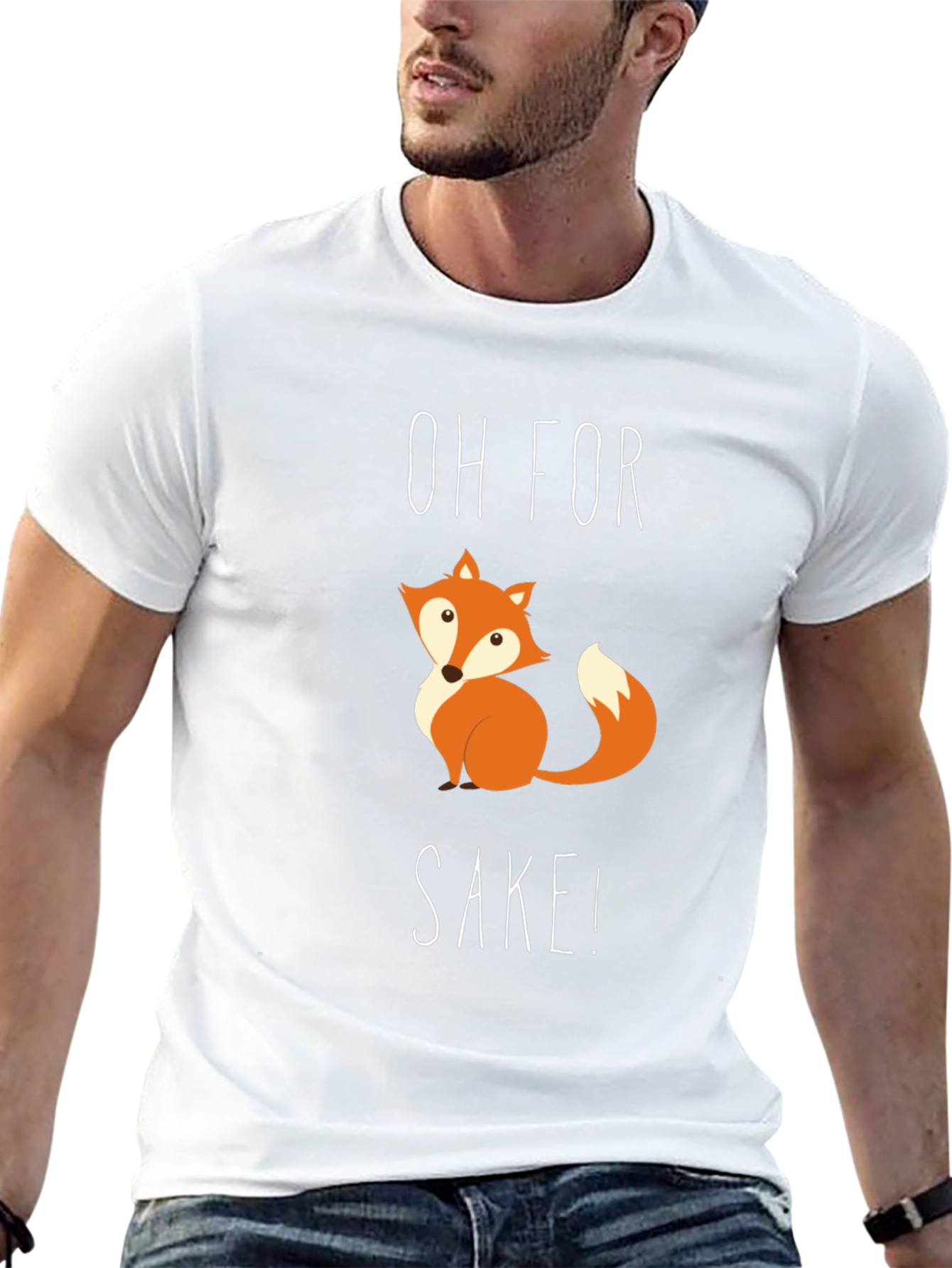 Funny Fox SAKE! T-Shirt - Cute Animal Graphic Tee