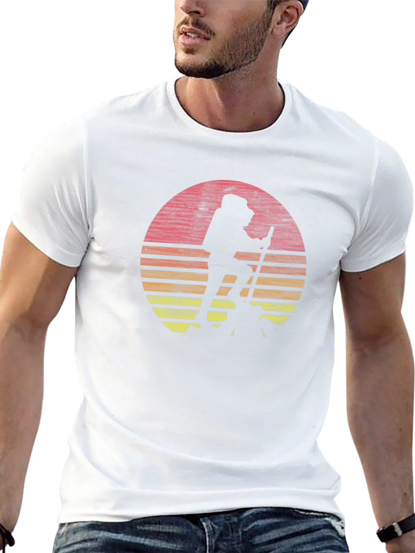 Retro Hiker Graphic Tee - Black