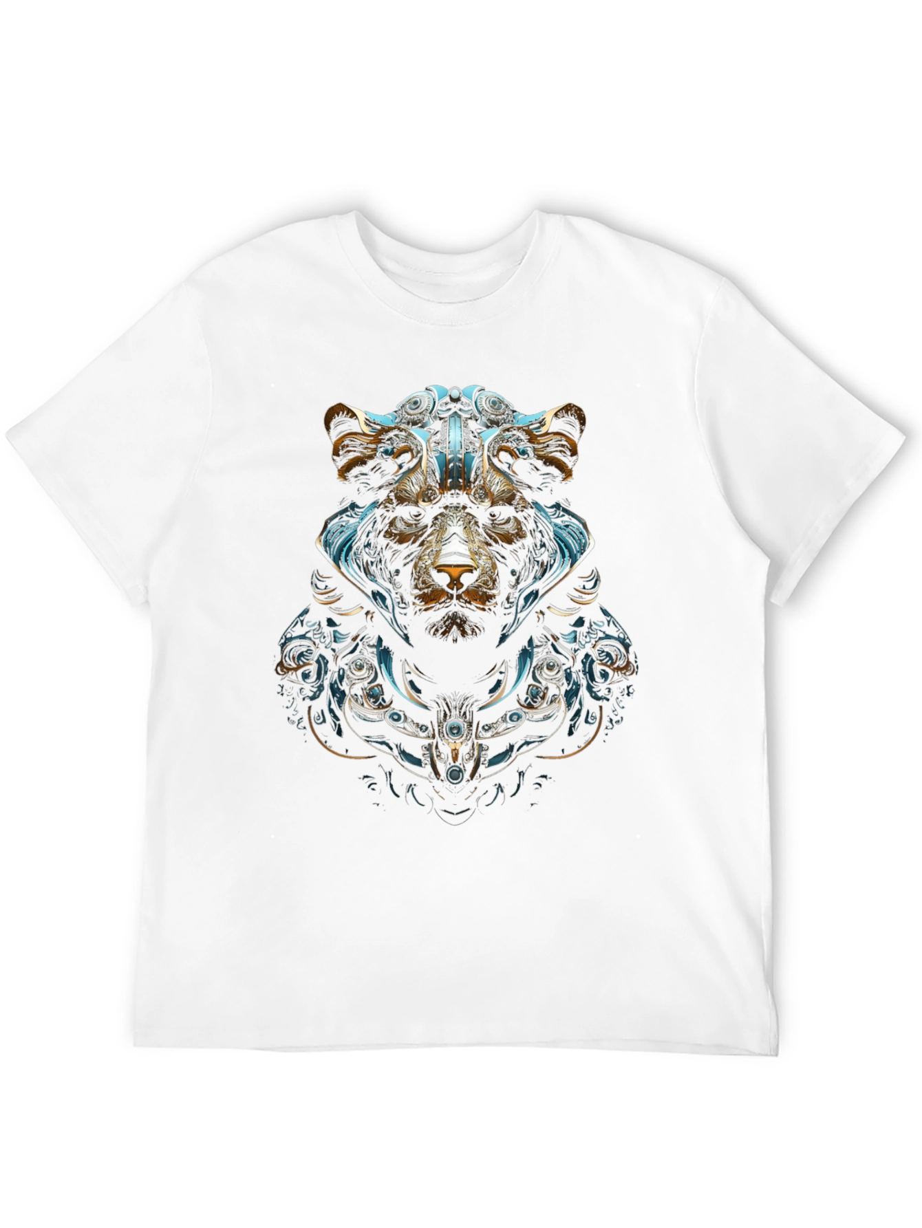 Cyberpunk Bear Graphic Tee - Black Cotton Blend
