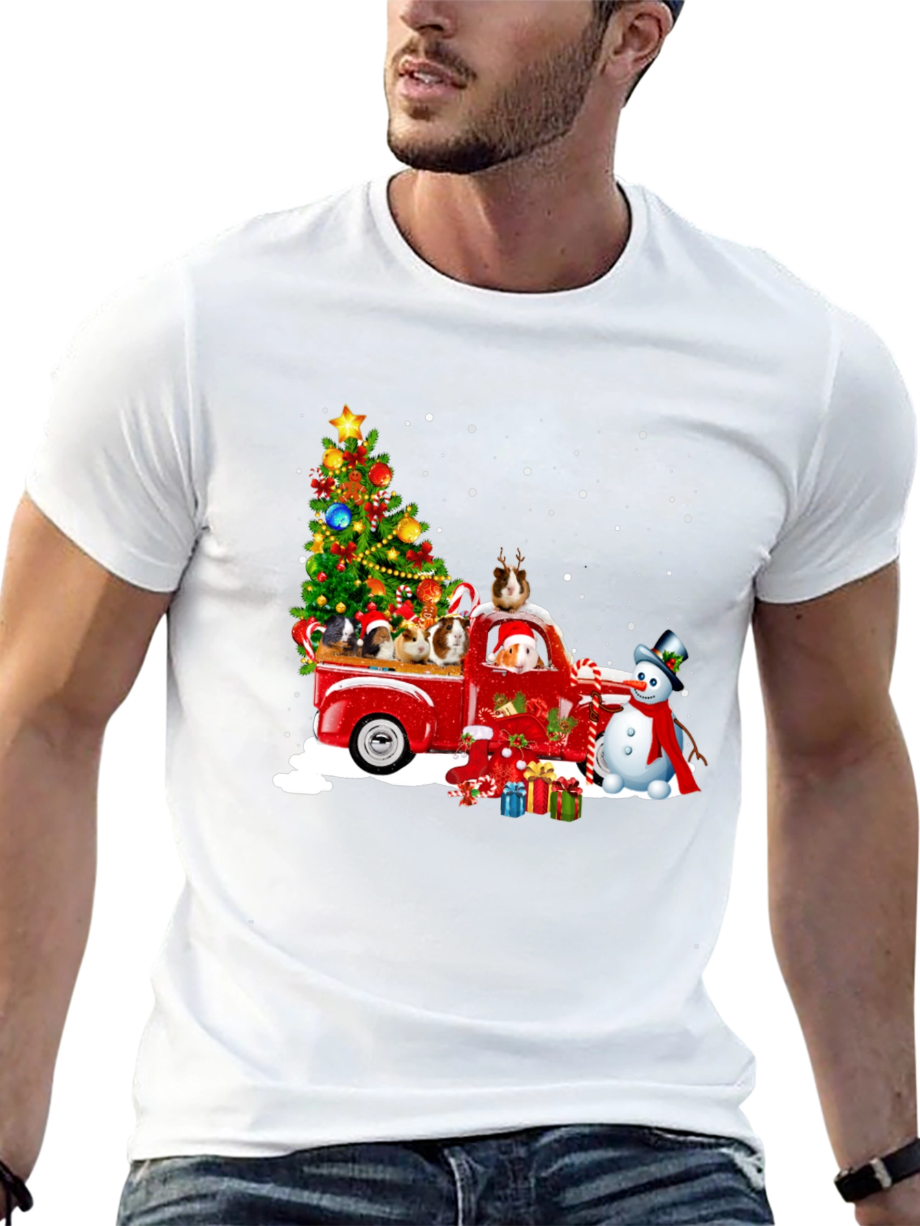 Festive Guinea Pig Christmas T-Shirt