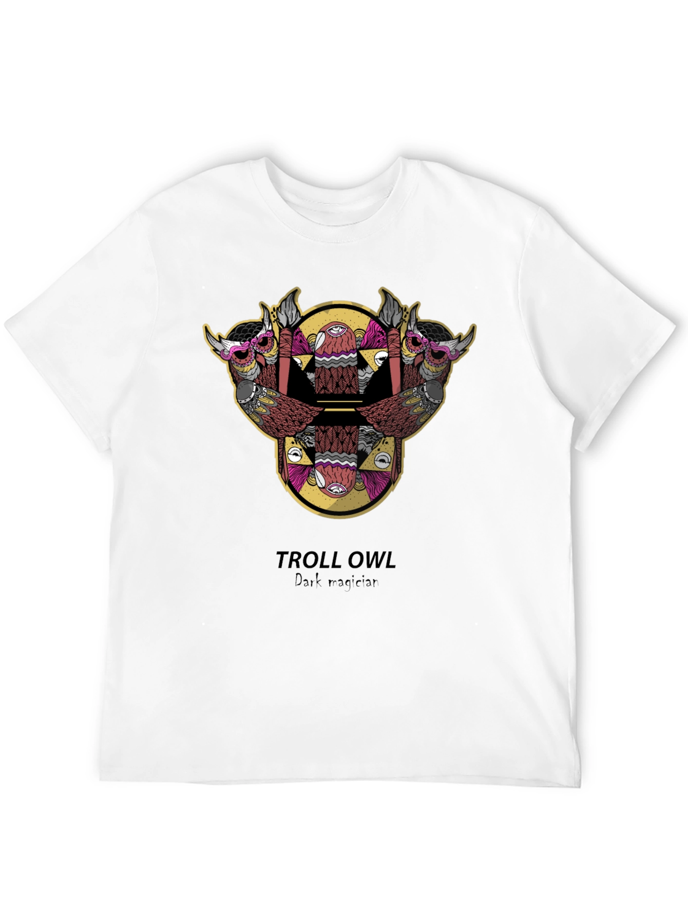 Troll Owl Dark Magician Graphic Tee - Black