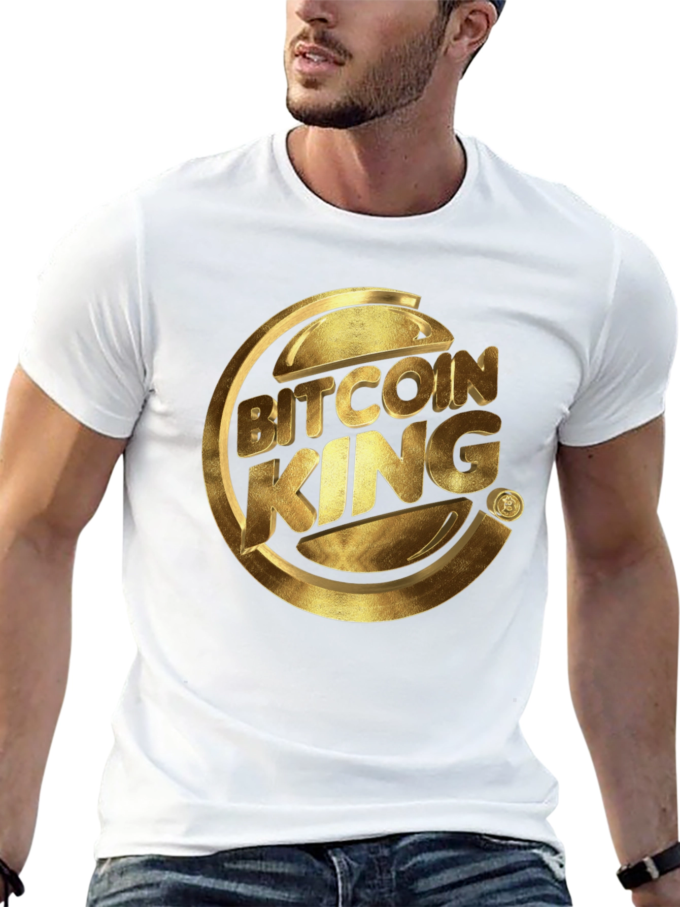 Bitcoin King Graphic Tee - Crypto Lovers T-Shirt