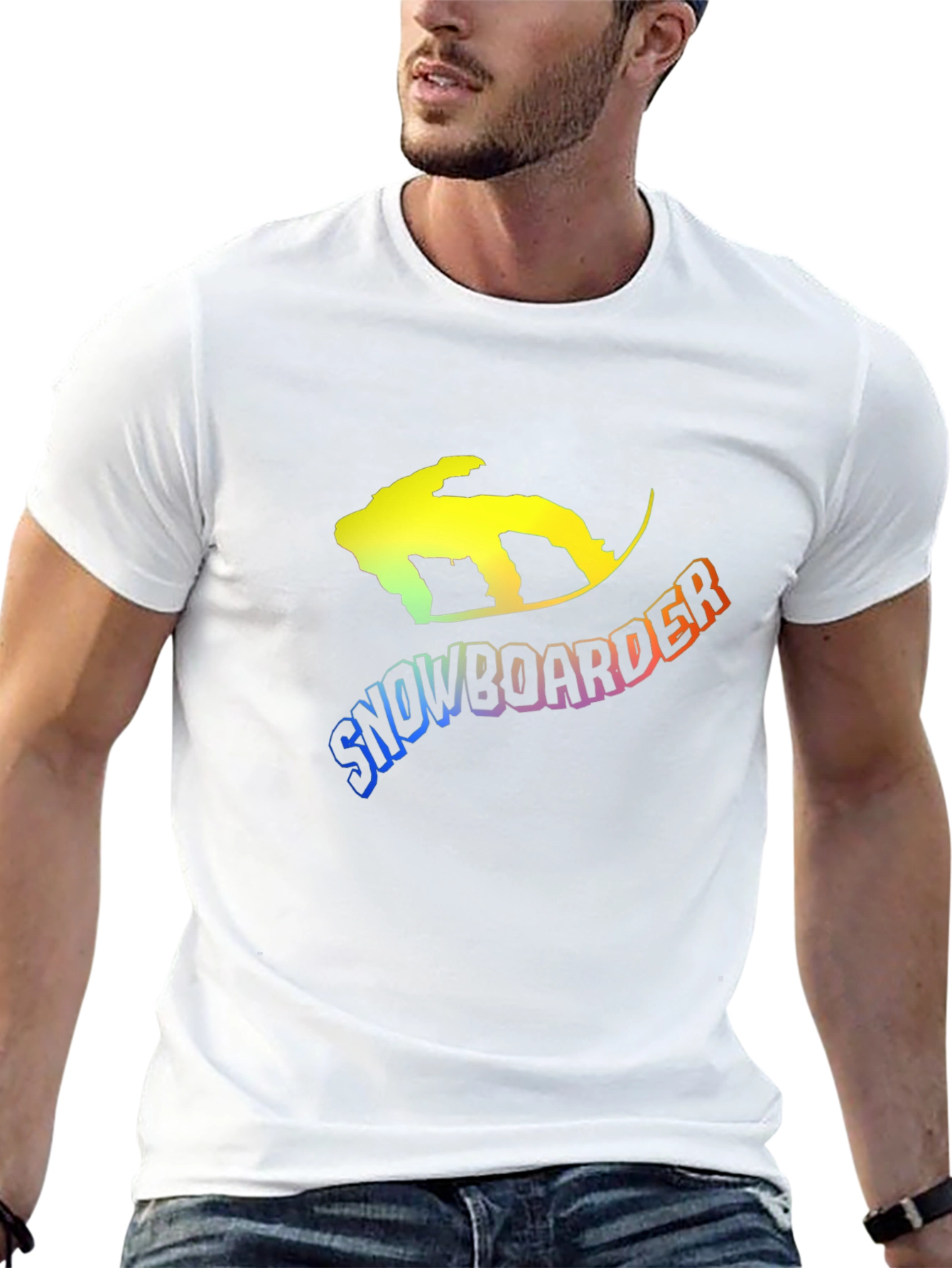 Snowboarder Graphic Tee - Black