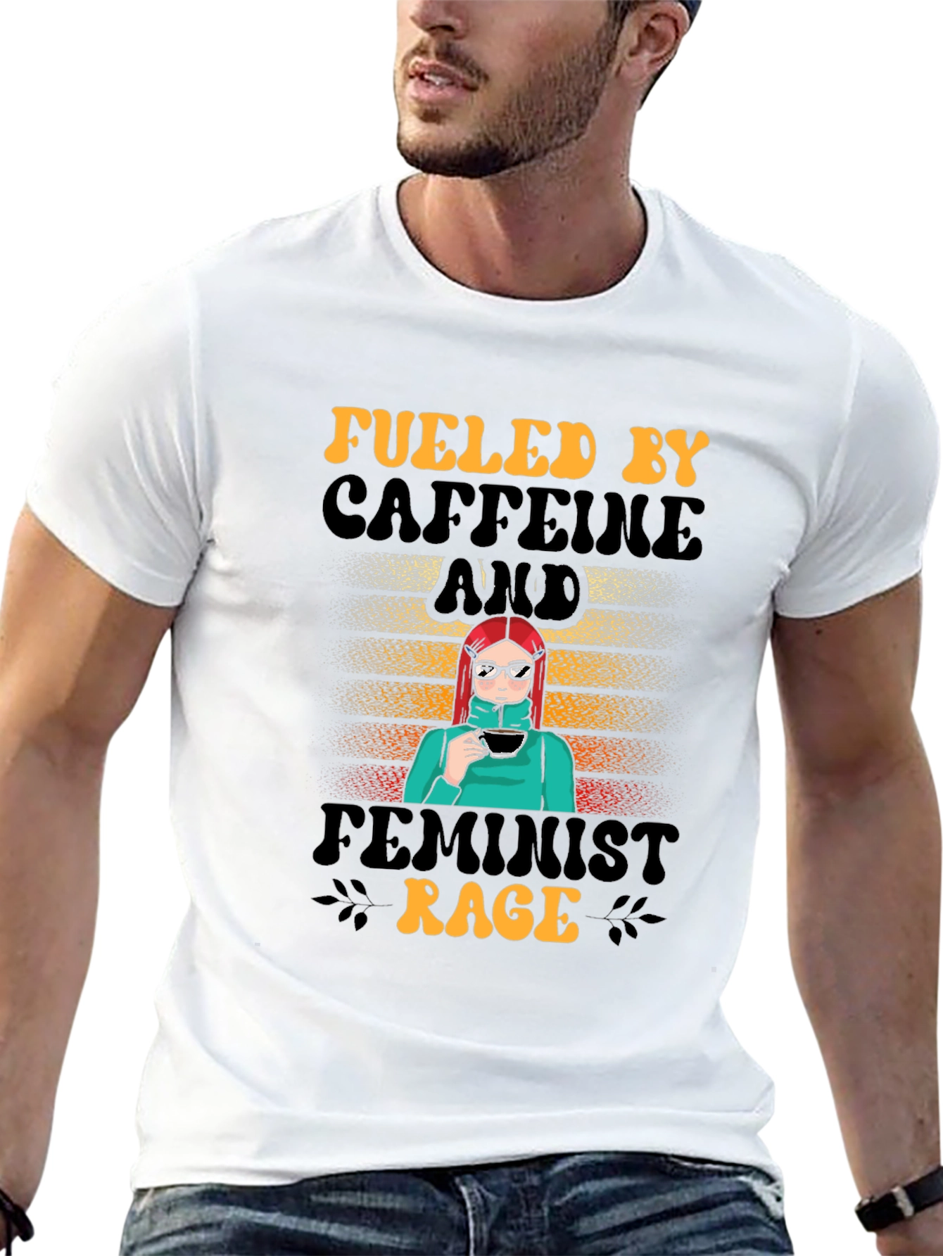 Fueled by Caffeine and Feminist Rage T-Shirt