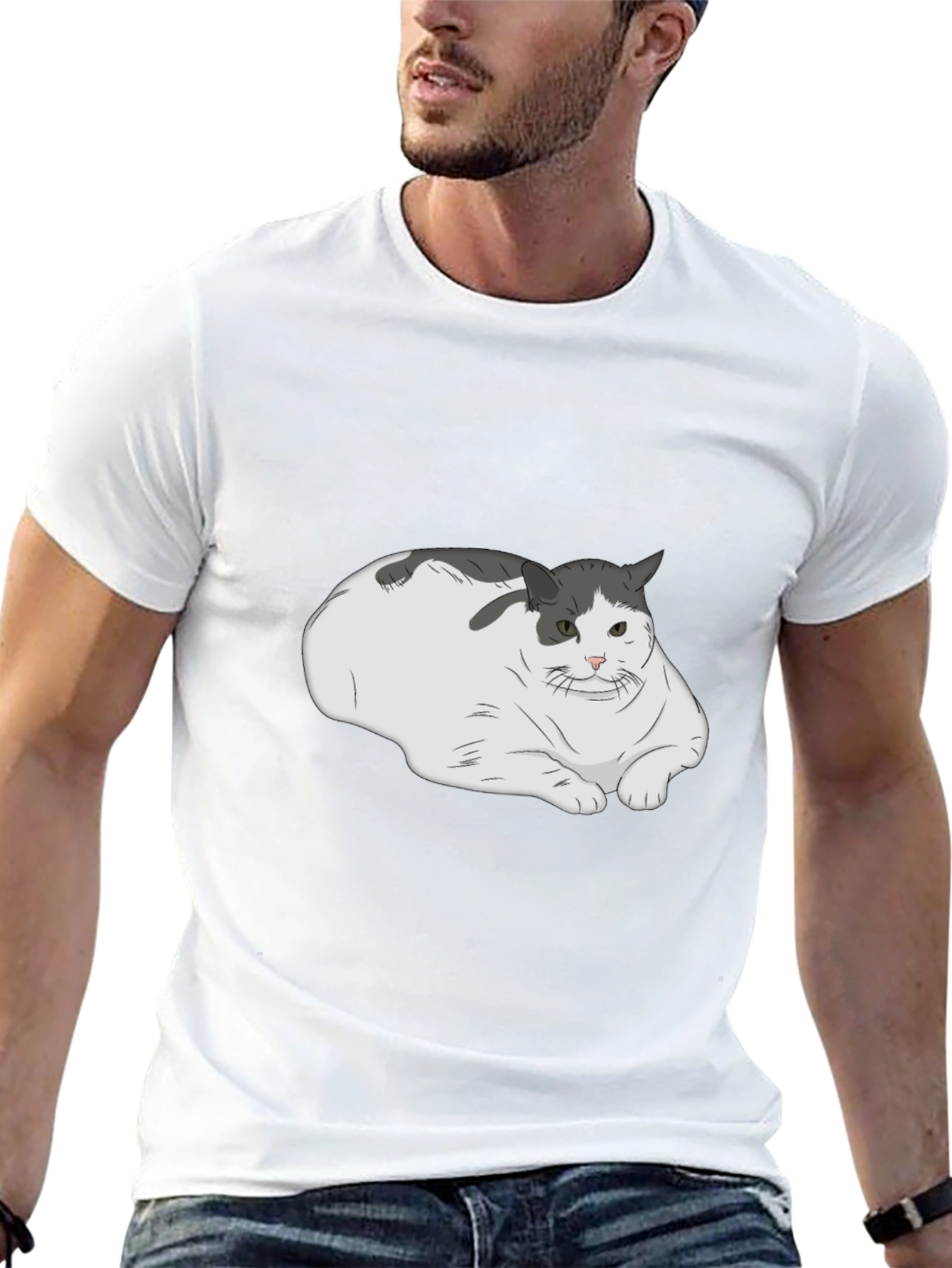 Chonky Cat T-Shirt - Unisex Black Tee