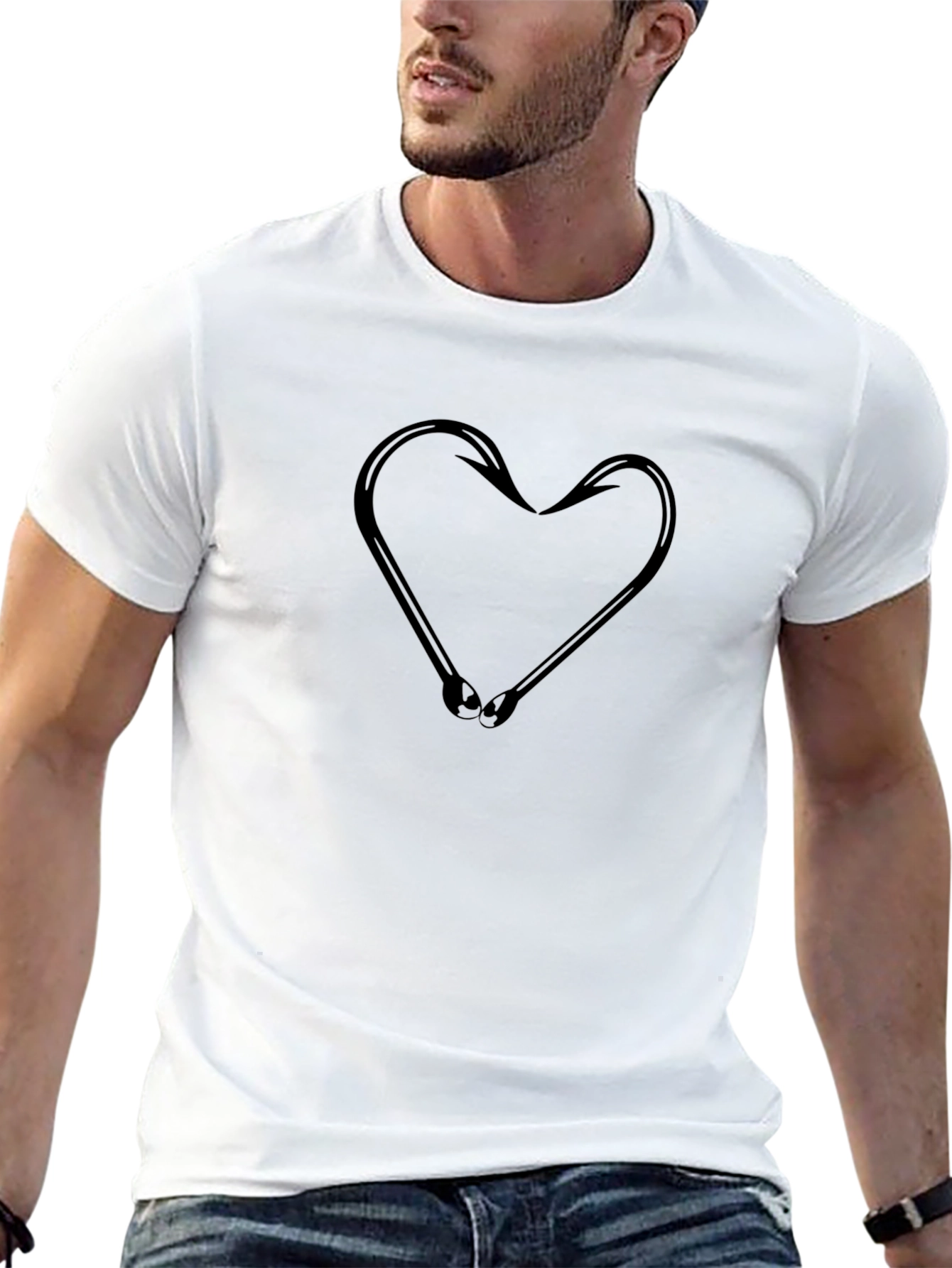 Fishing Hook Heart T-Shirt
