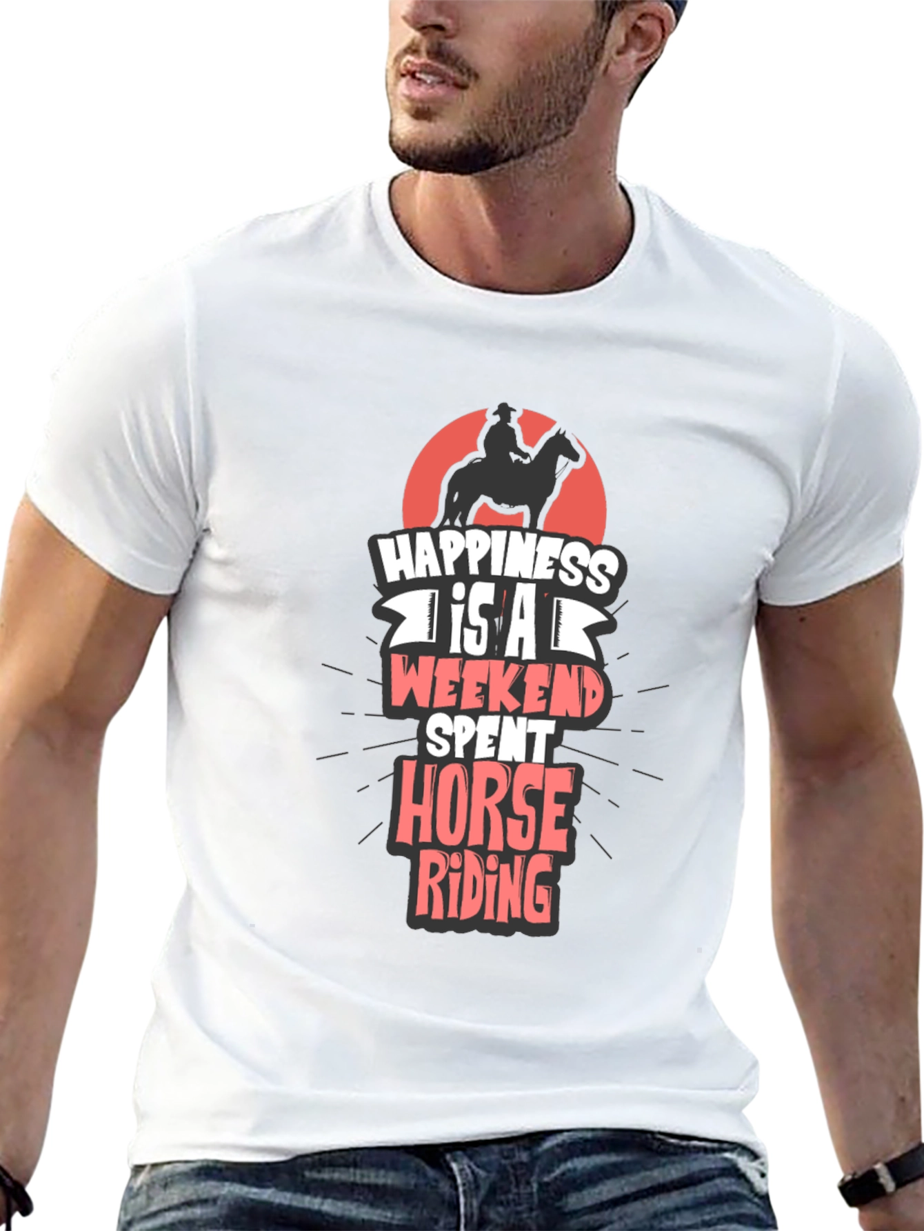 Horse Riding Weekend T-Shirt - Mens Casual Tee