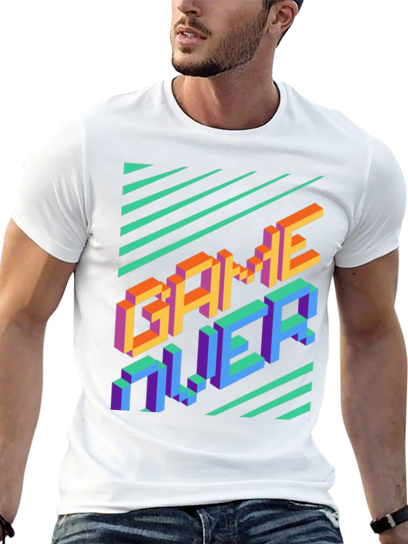 Retro Game Over Graphic Tee - Black
