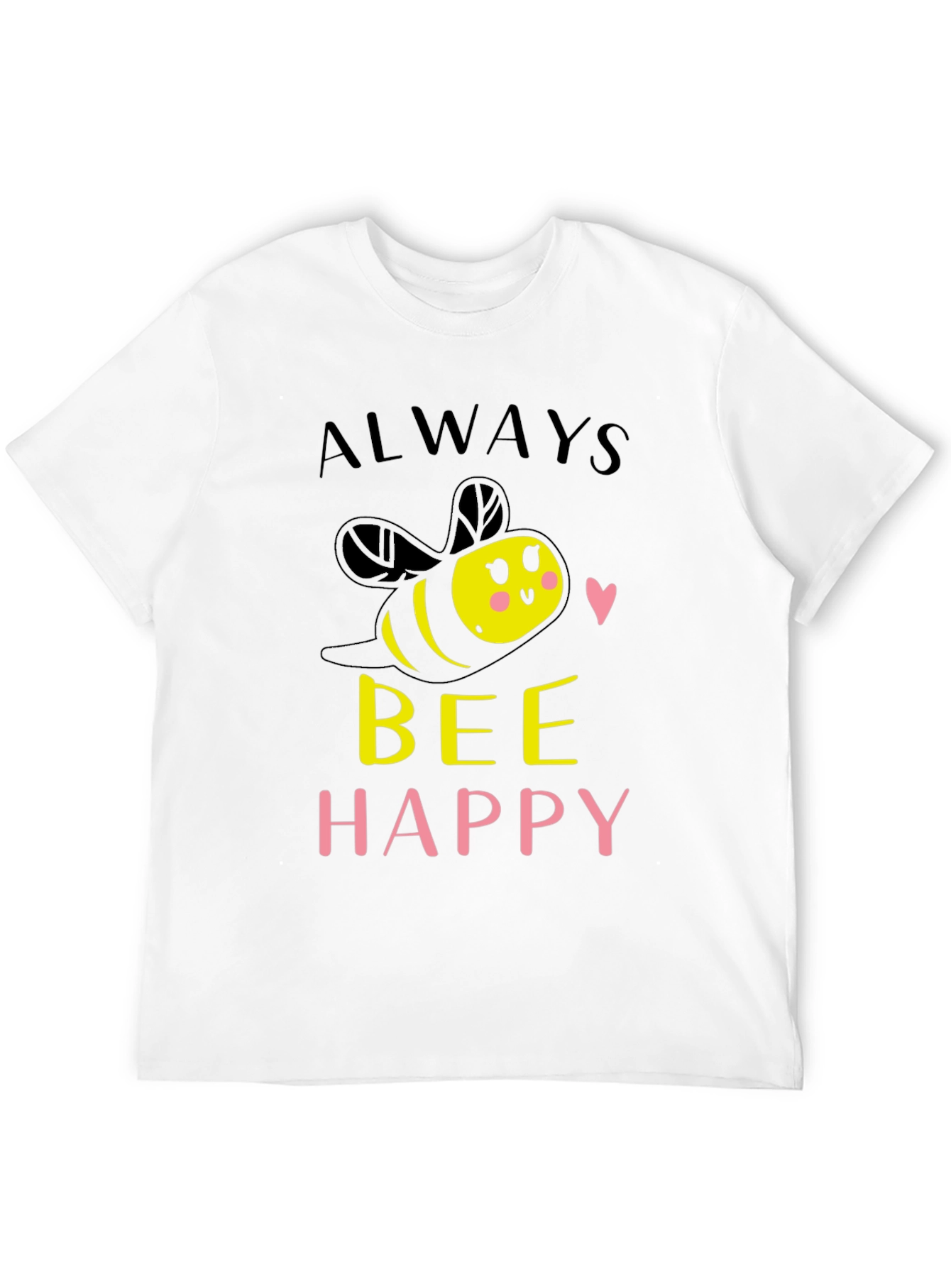 Always Bee Happy Graphic T-Shirt - Black