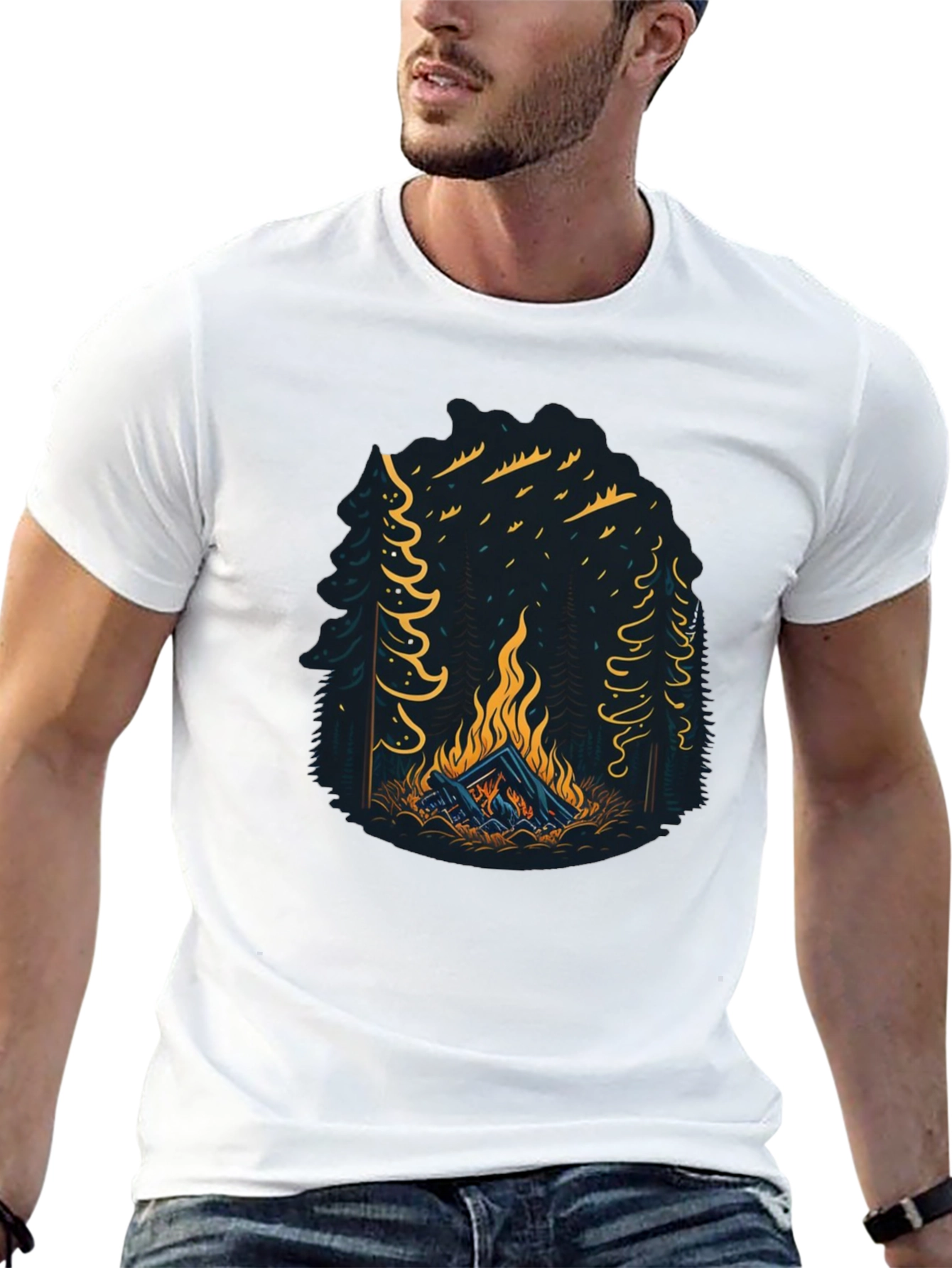 Campfire Graphic Tee - Adventure Awaits
