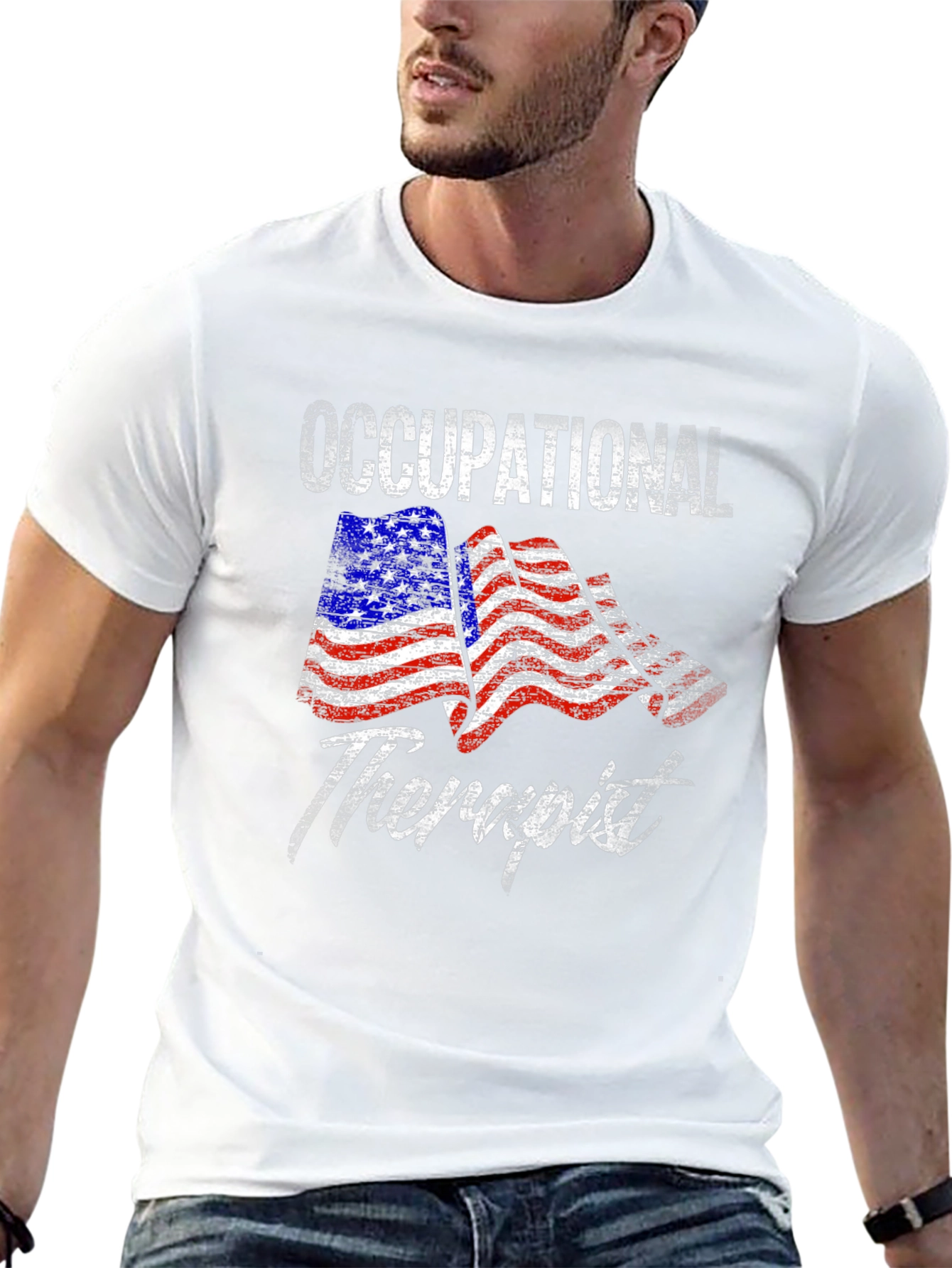Occupational Therapist American Flag Graphic Tee