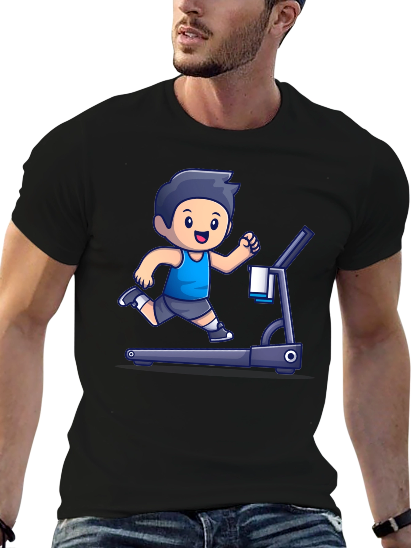 Cartoon Treadmill Run T-Shirt