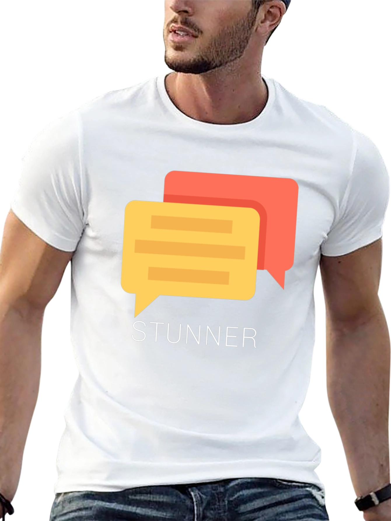 Stunner Chat Bubble Graphic T-Shirt - Modern Style