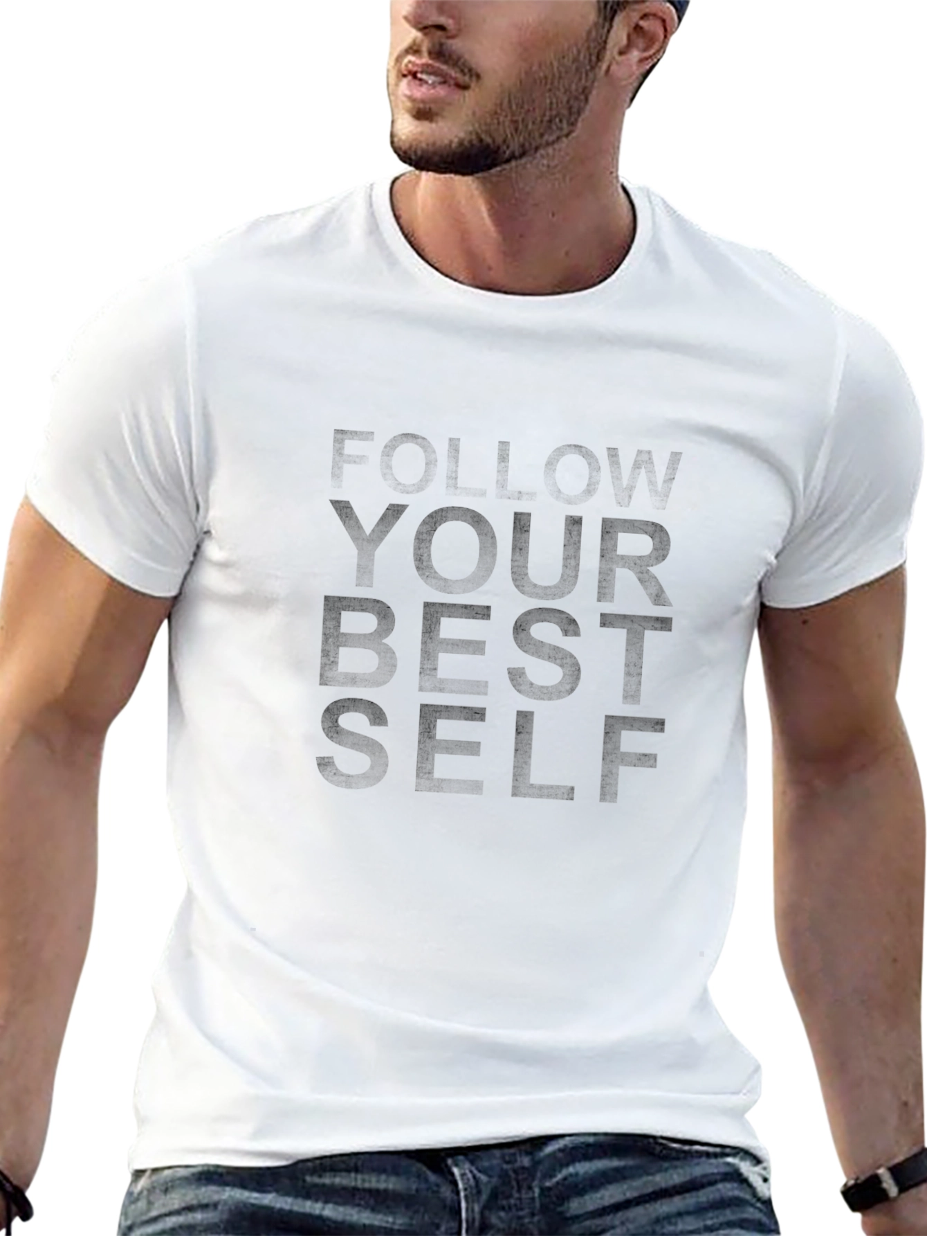 Follow Your Best Self Black Graphic Tee