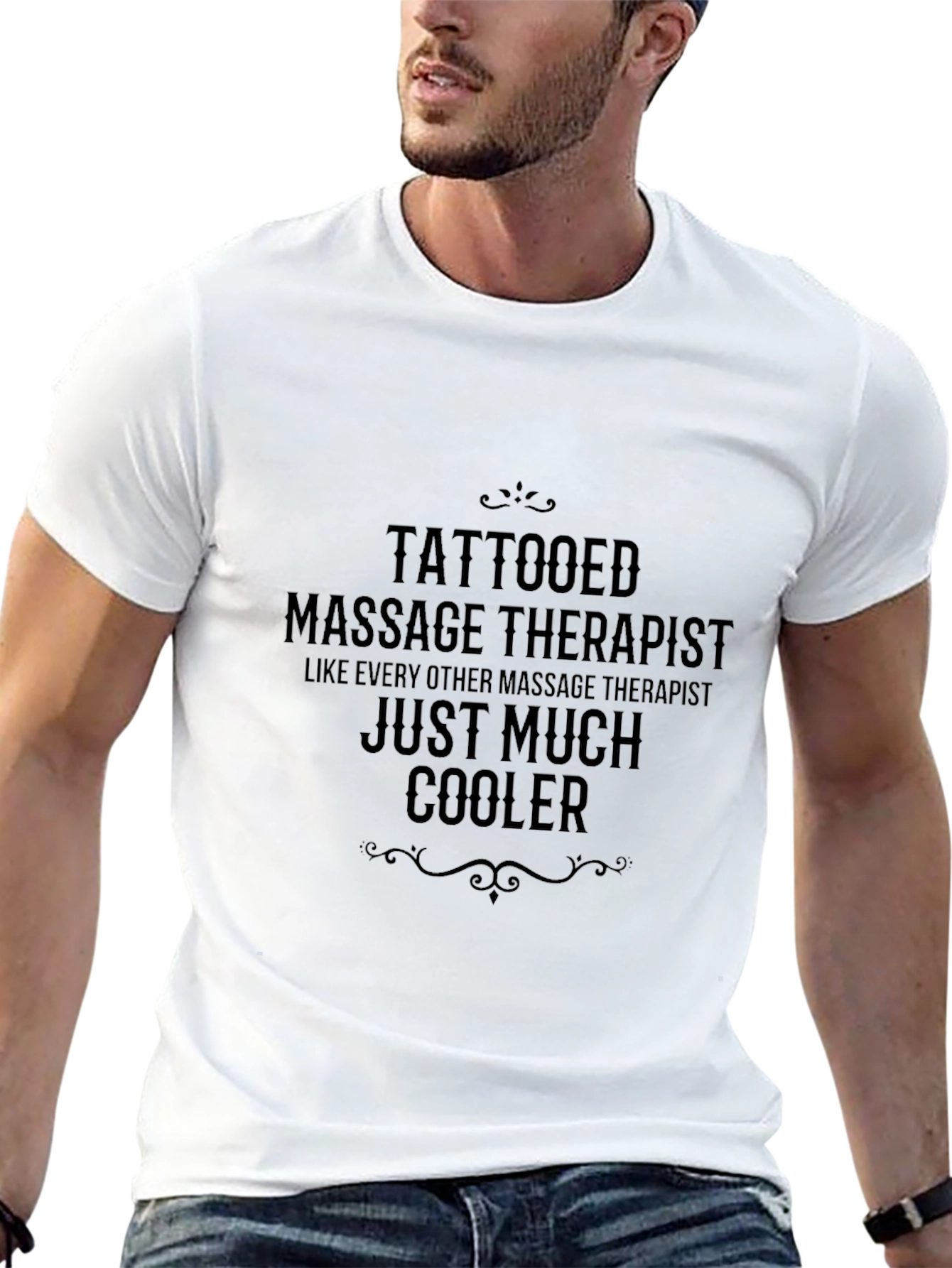 Tattooed Massage Therapist Black T-Shirt